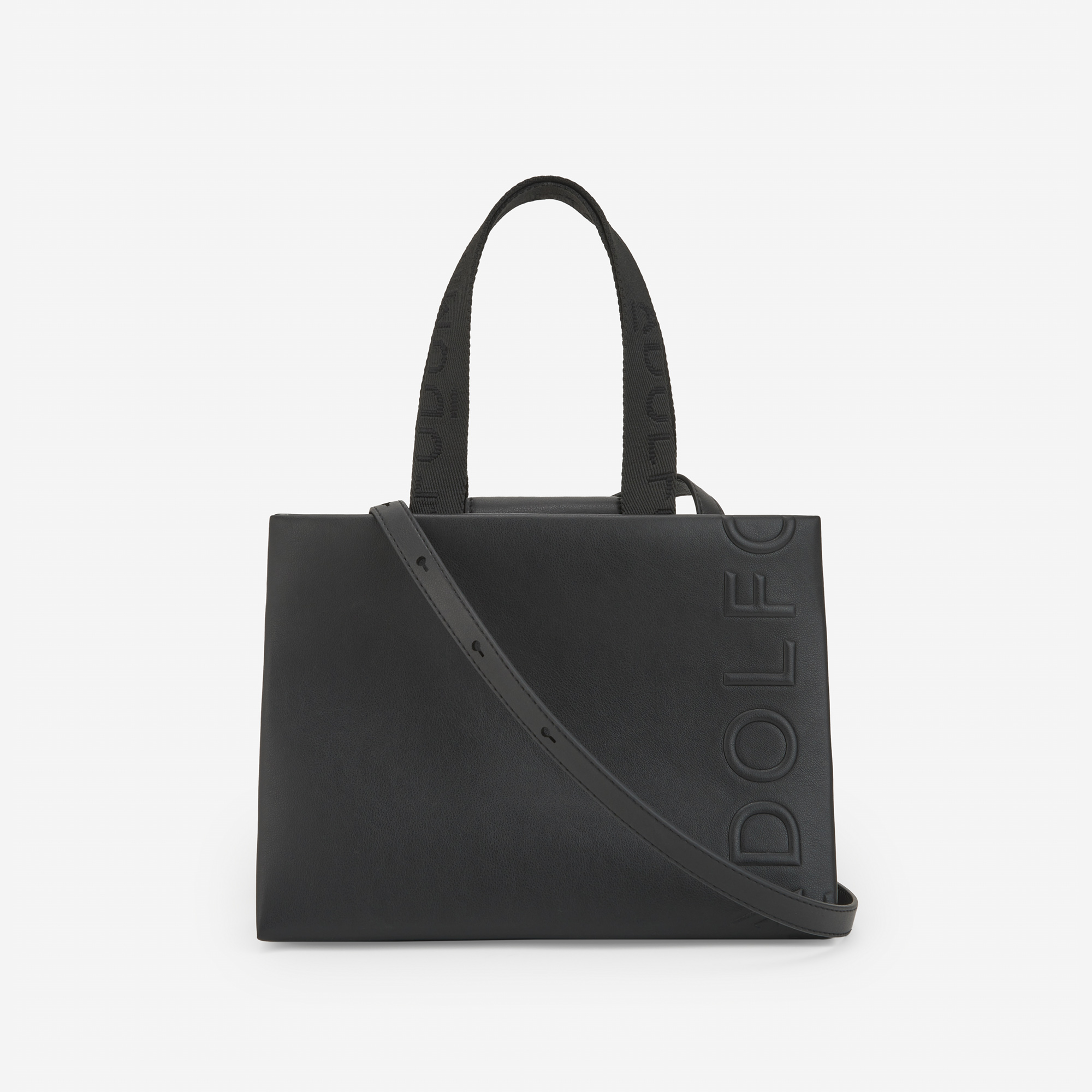 Medium black shopper bag for women image number 0