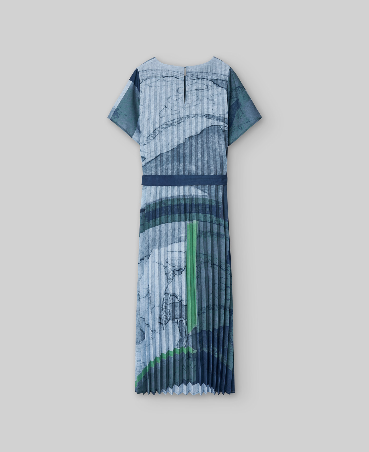 Robe midi froissée imprimée pour femme image number 5