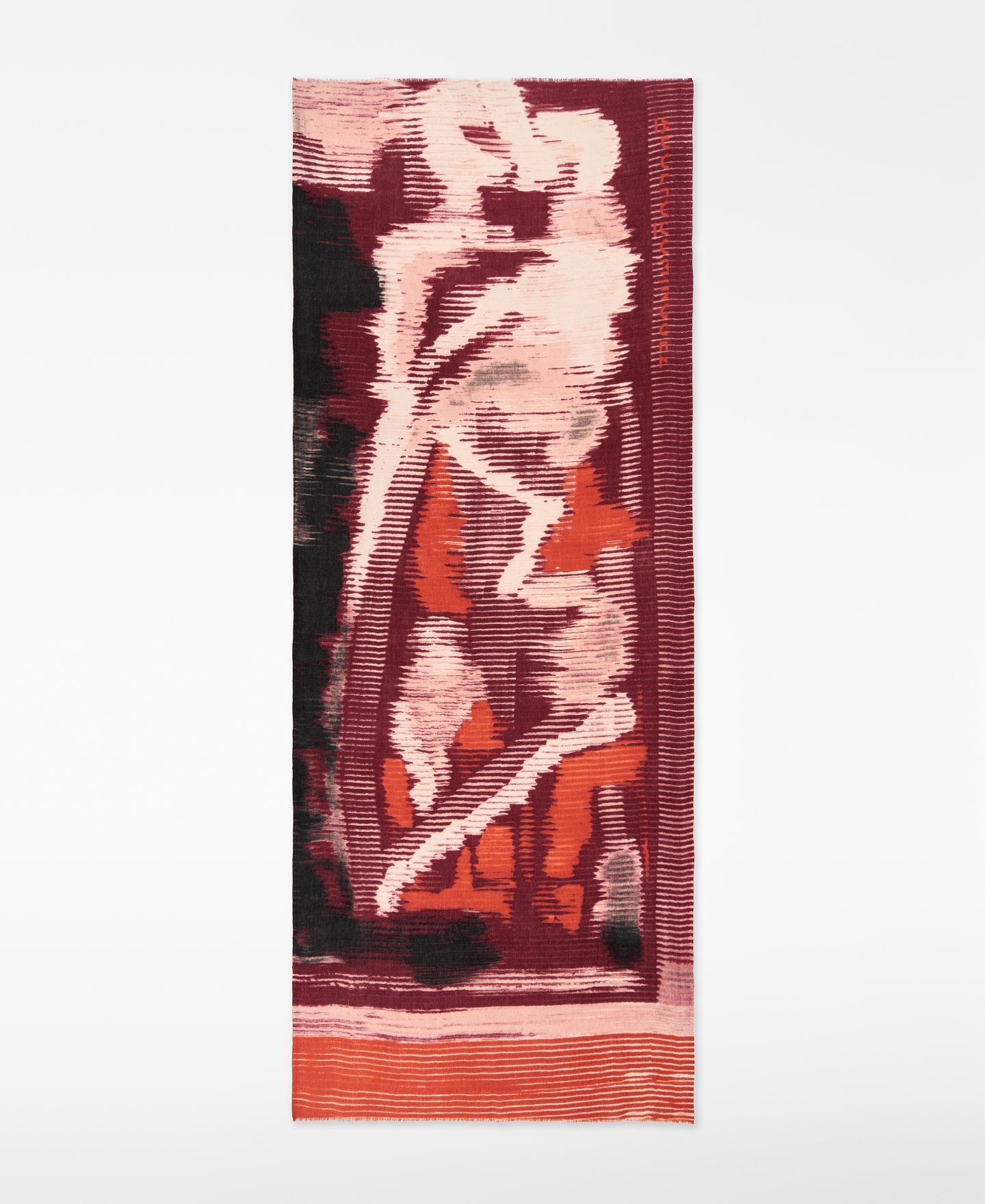 Merino wool printed shawl woman image number 0