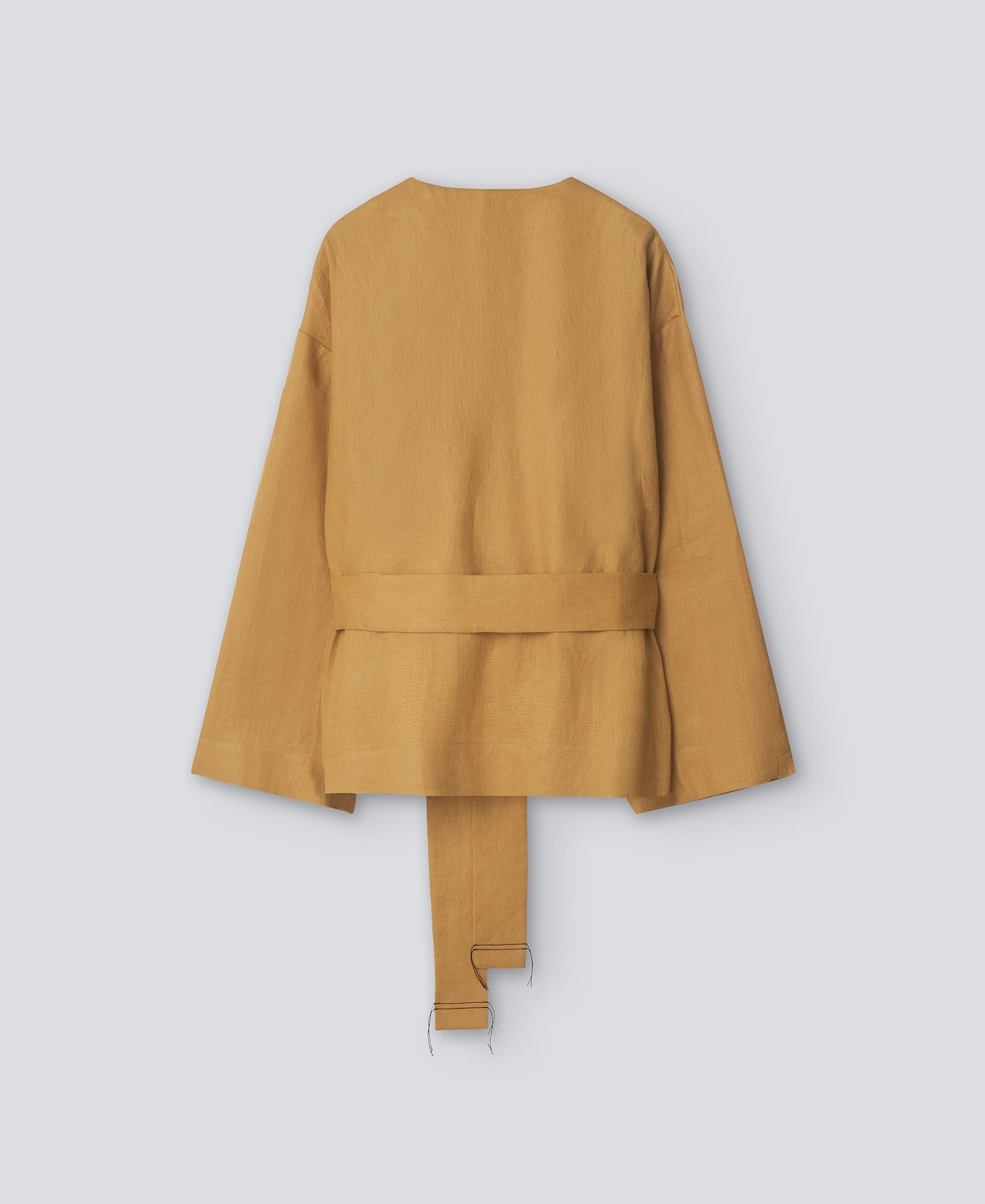 European linen yellow jacket woman image number 5