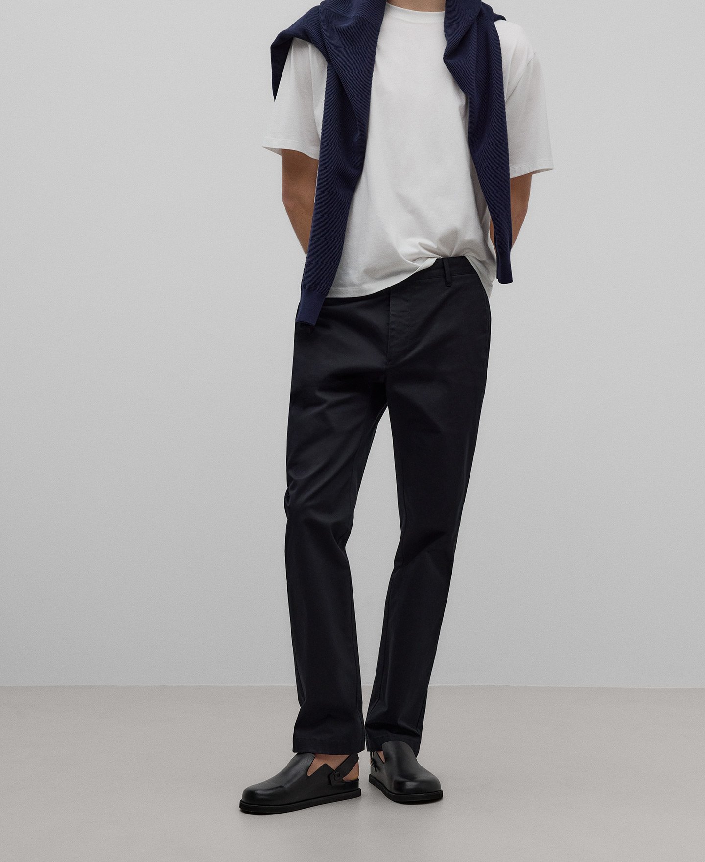 Cotton twill chino trousers image number 0