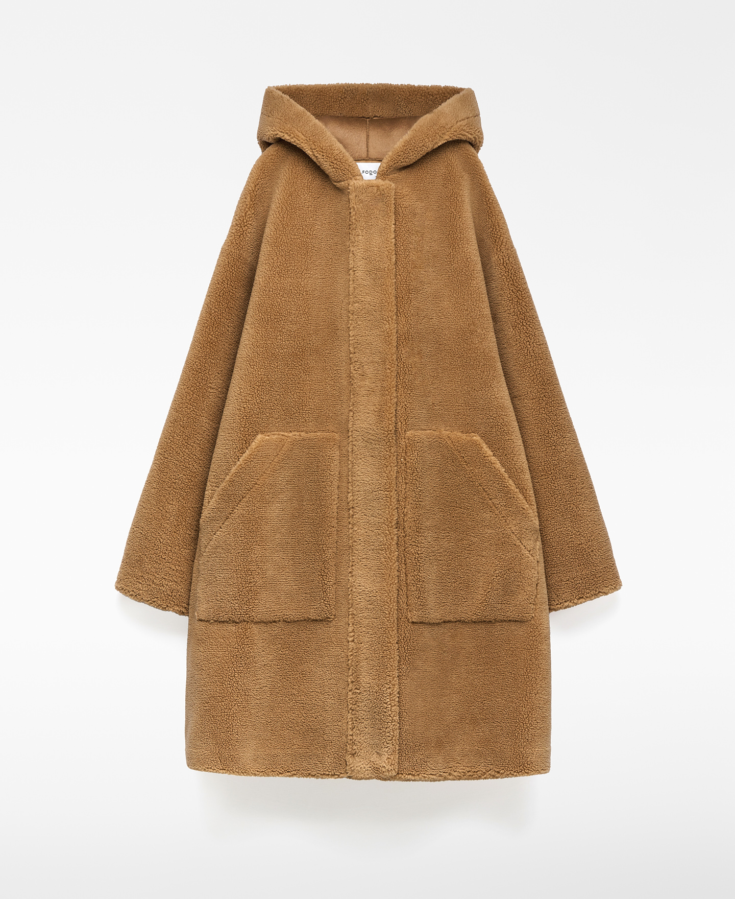 Faux shearling coat with hood woman image number 4