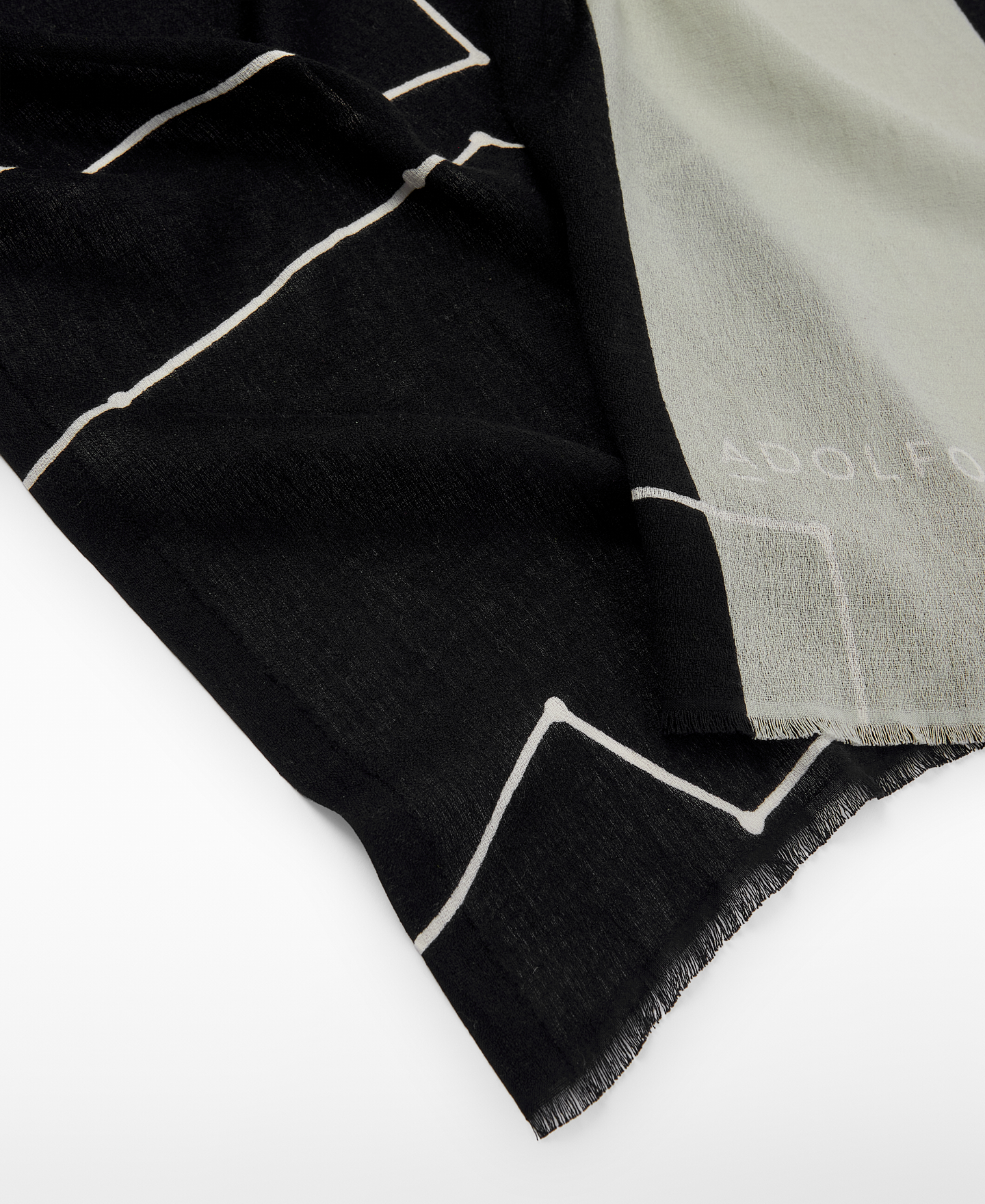 Cotton two-tone printed shawl image number 2