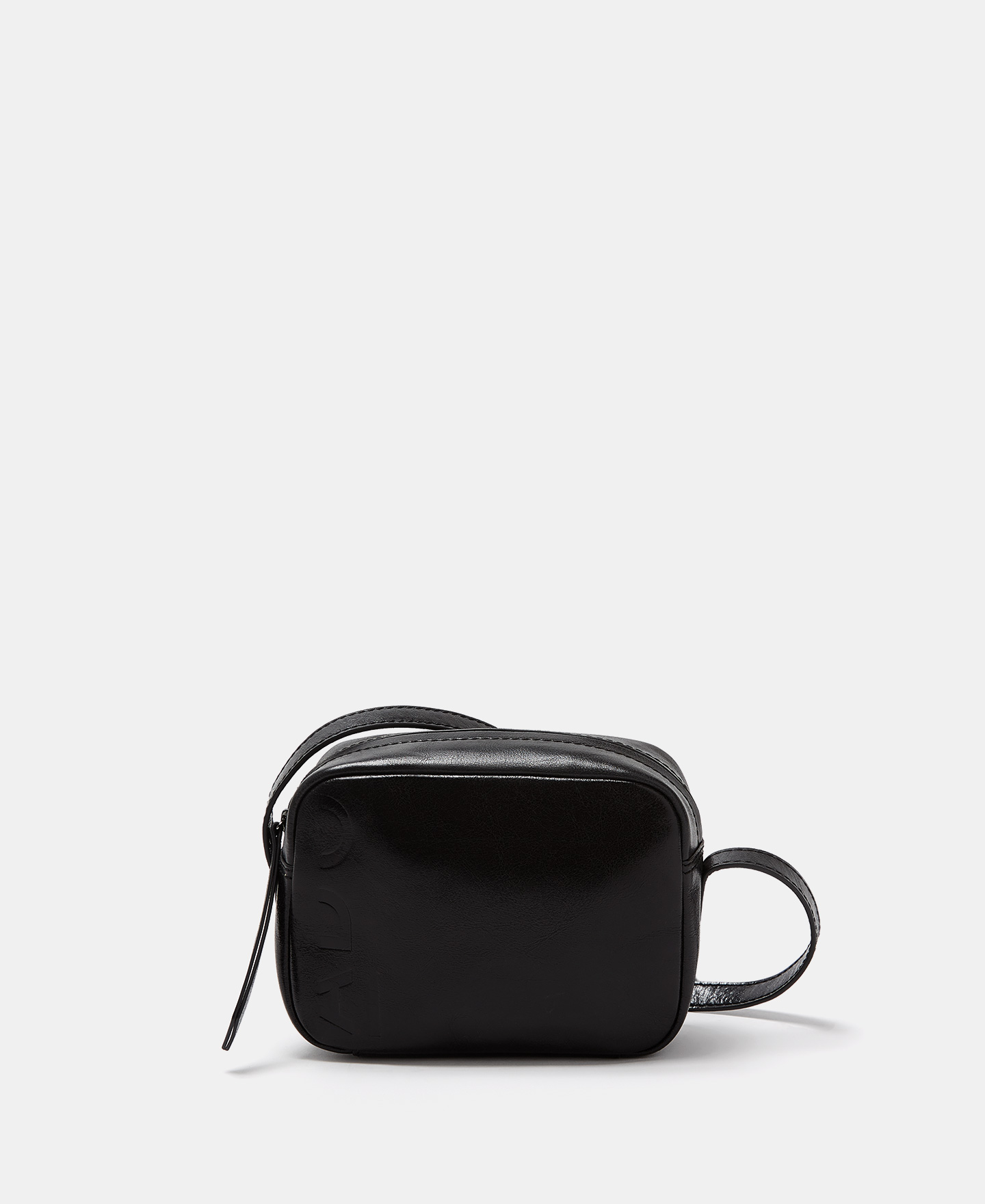 Crackled glossy leather crossbody bag image number 0