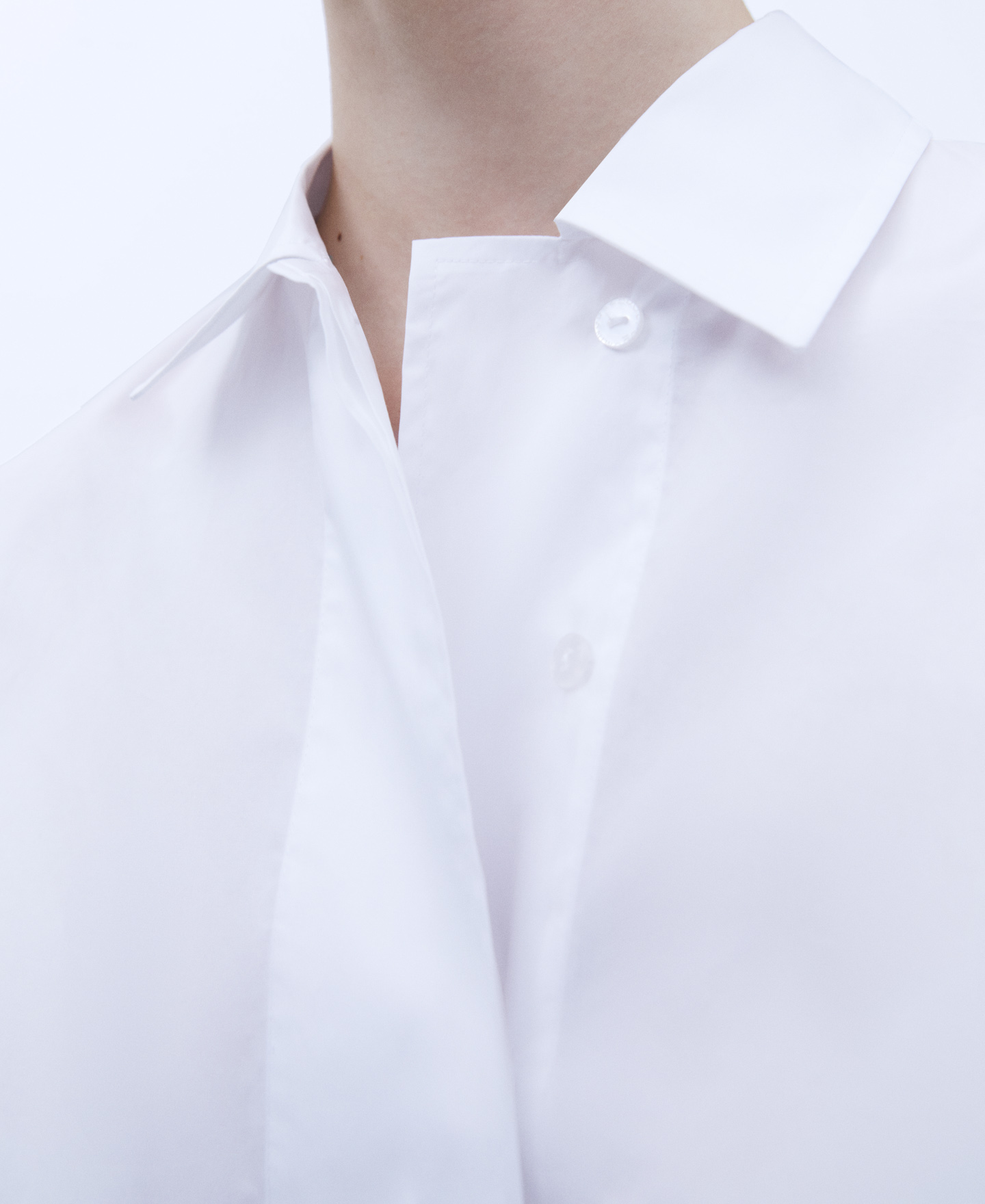 Oversize Japanese sleeve cotton shirt image number 3