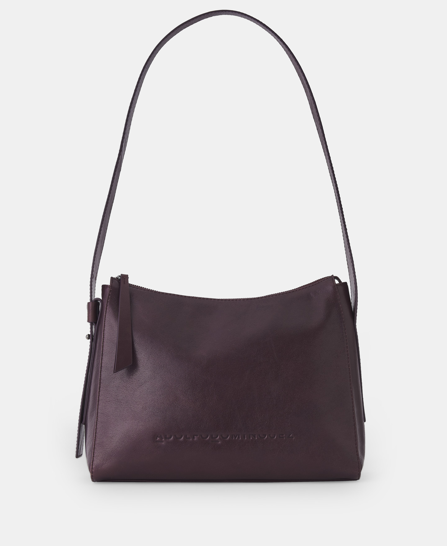 Glossy crackled leather hobo bag image number 0