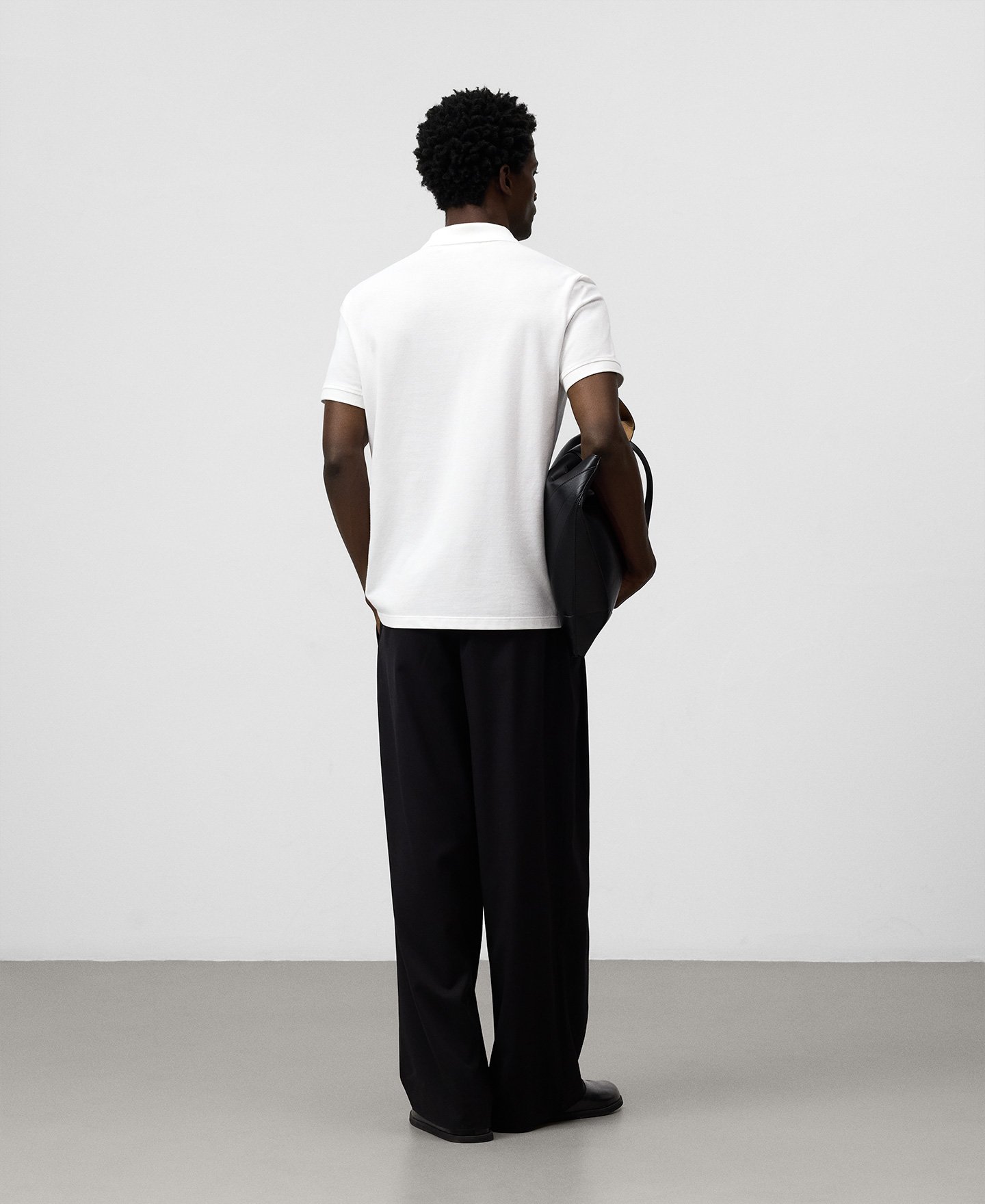 Organic cotton piqué polo shirt man image number 2