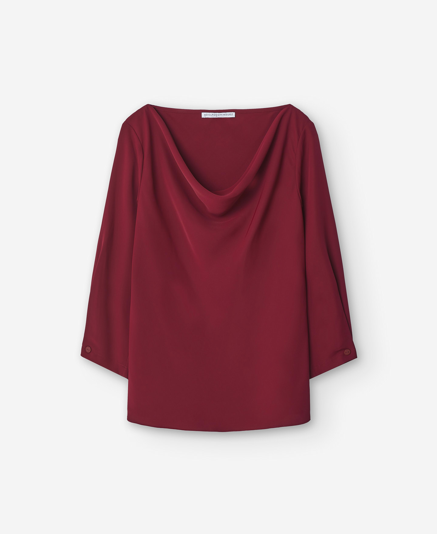Draped collar blouse for women image number 4