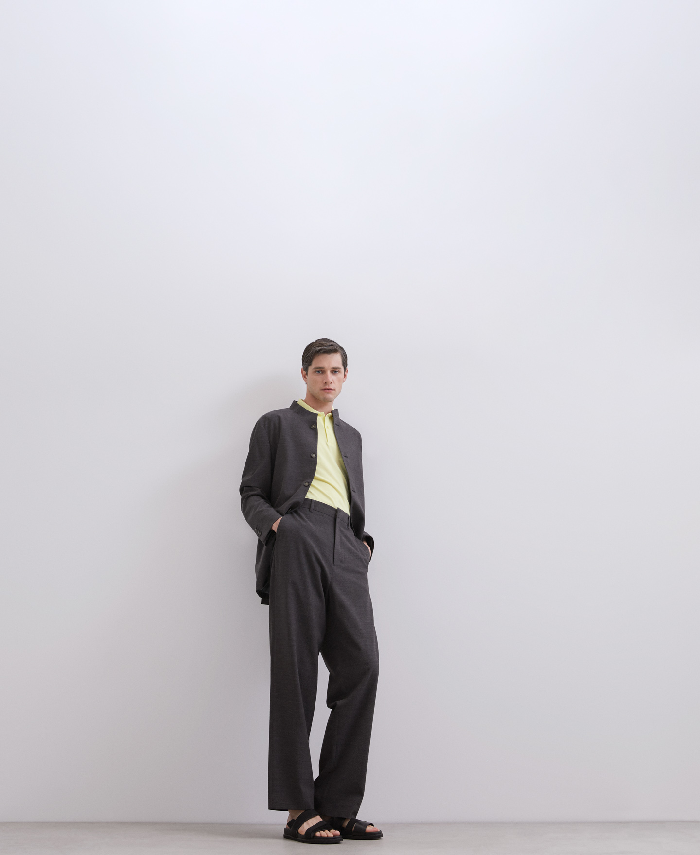 Mustard cotton polo image number 3