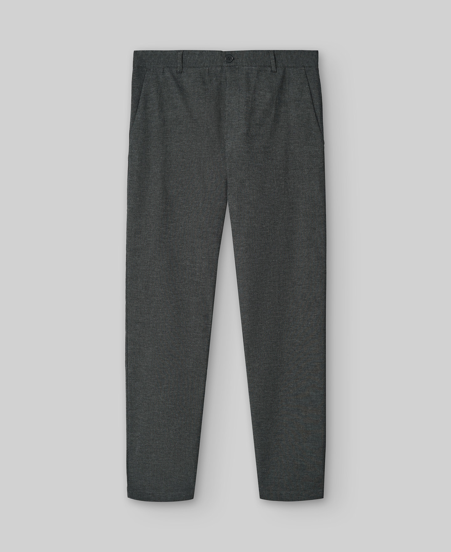 Microtextured chino trousers man image number 4
