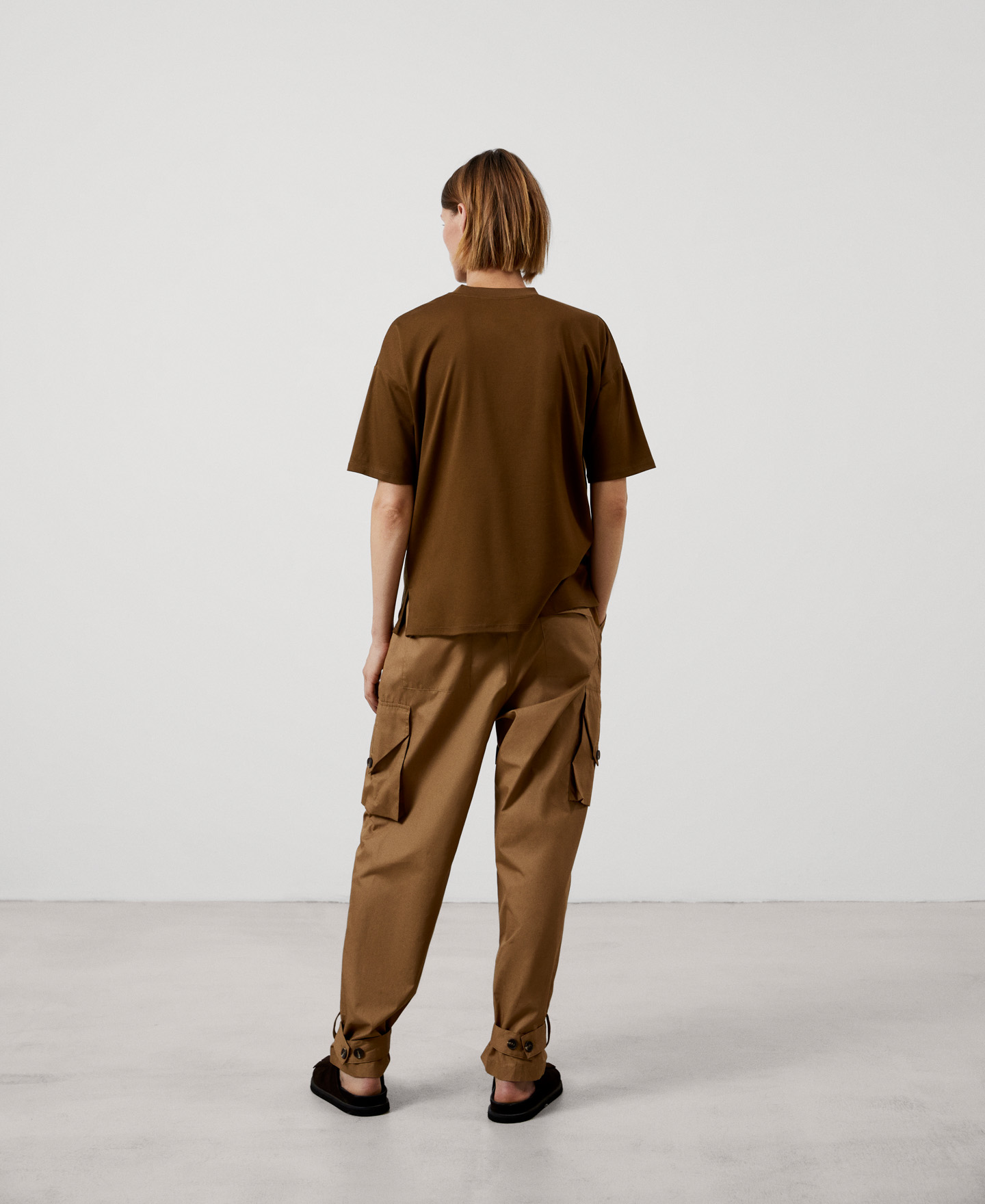 Cotton dropped shoulder T-shirt image number 2