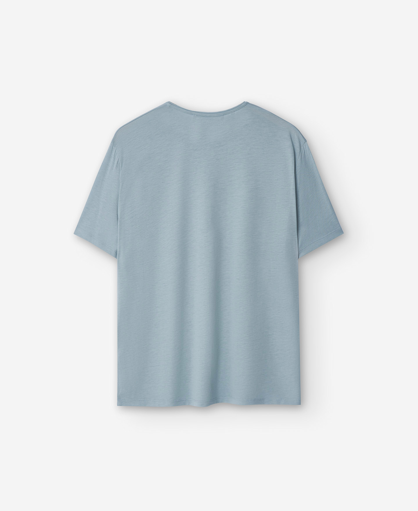 Light blue crew neckline T-shirt image number 5