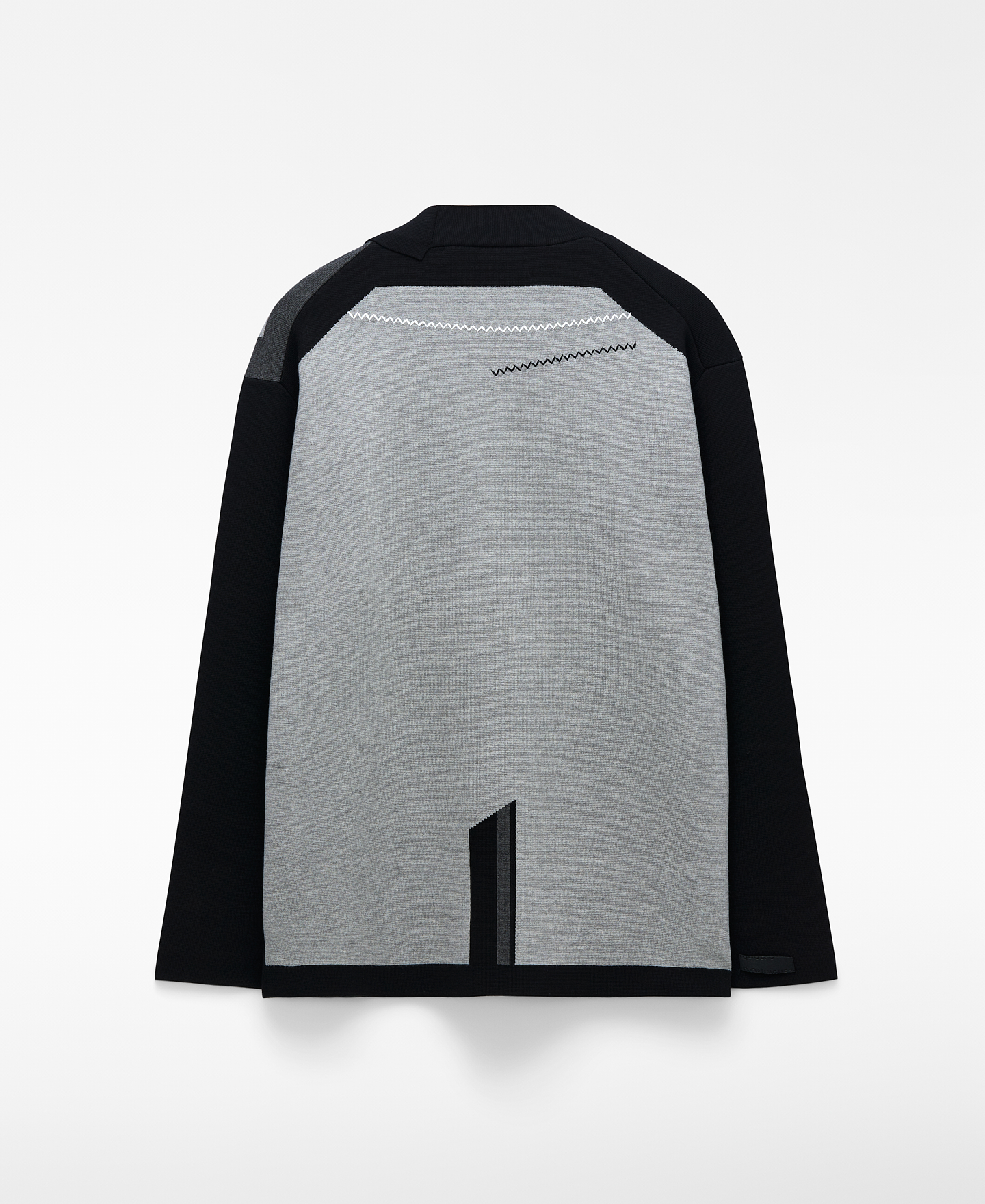 Blazer asimétrica punto intarsia hombre image number 7