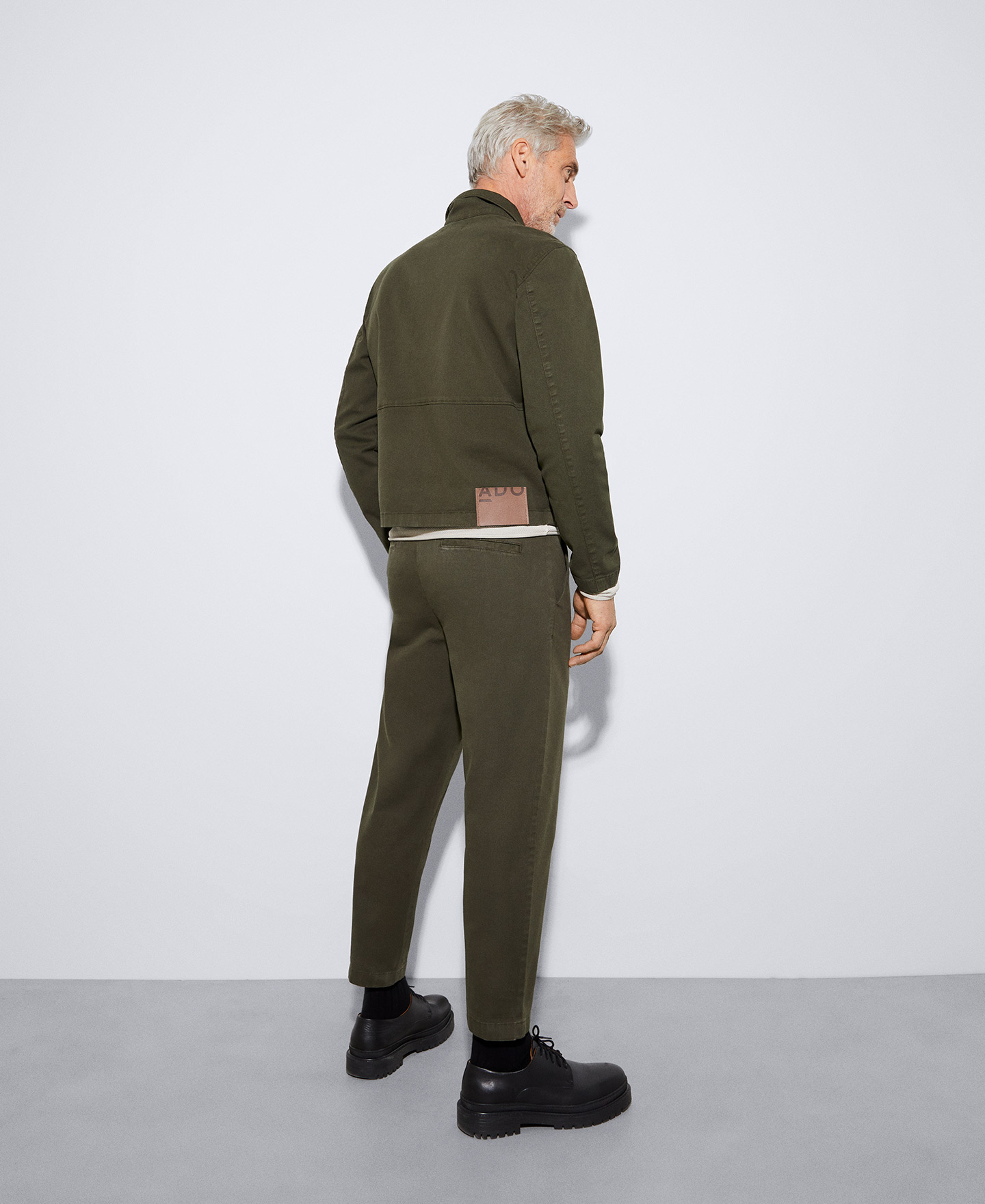 Cotton lapel collar jacket image number 2