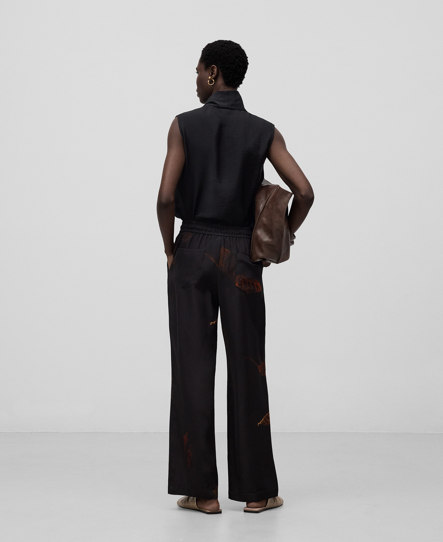 Printed pyjama trousers woman image number 2