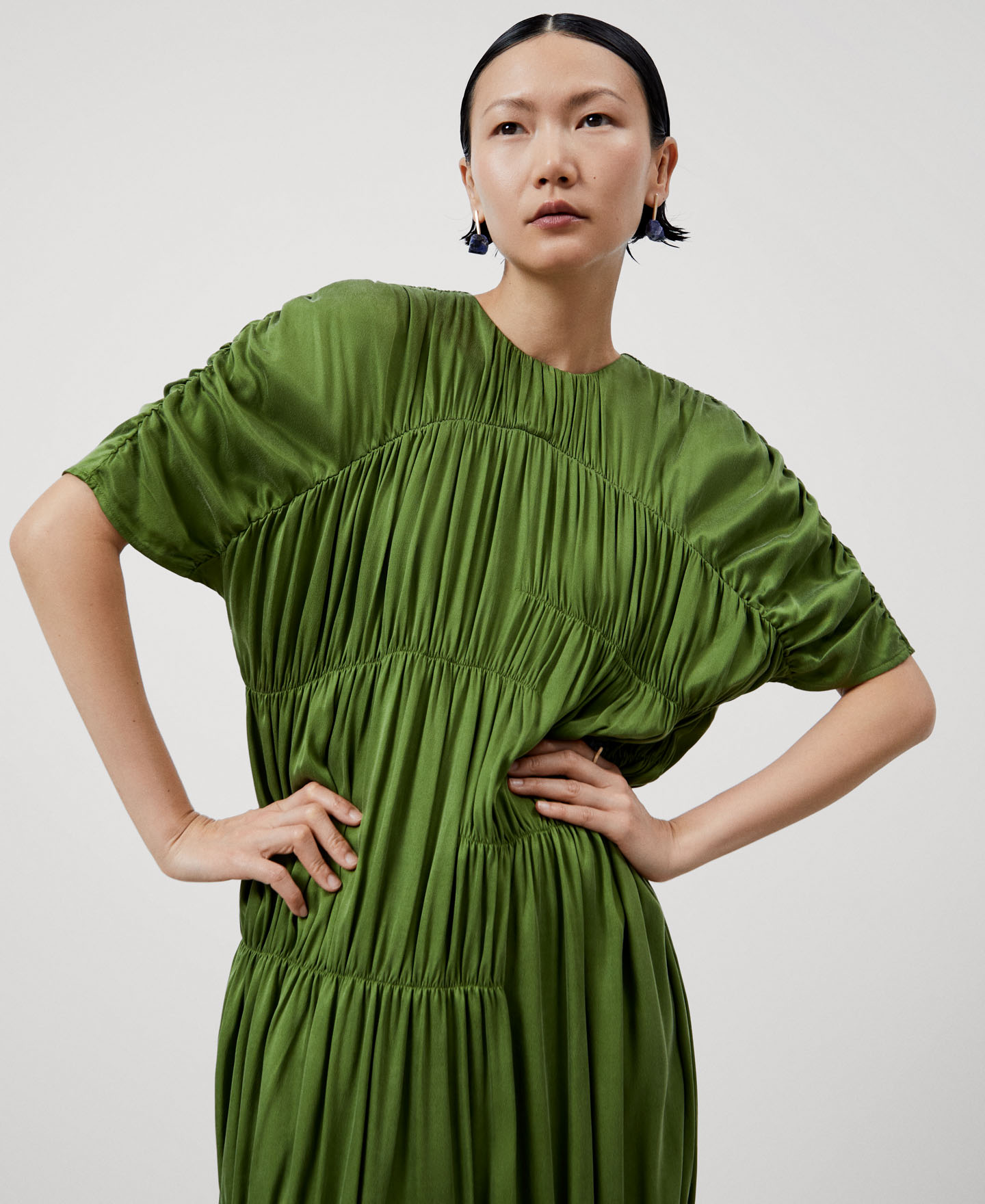 Cupro midi dress image number 0