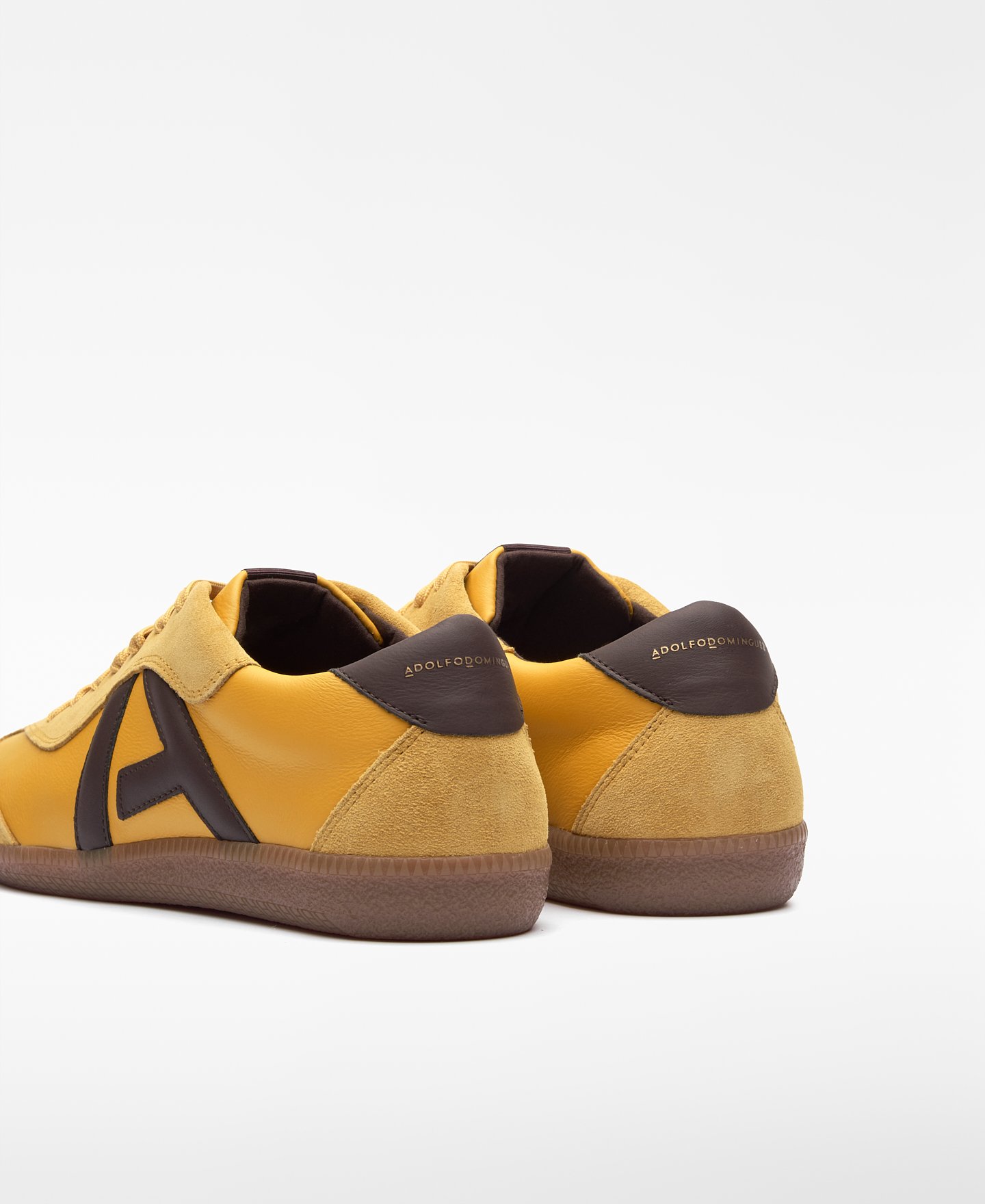 Maxi logo leather and suede sneaker image number 2