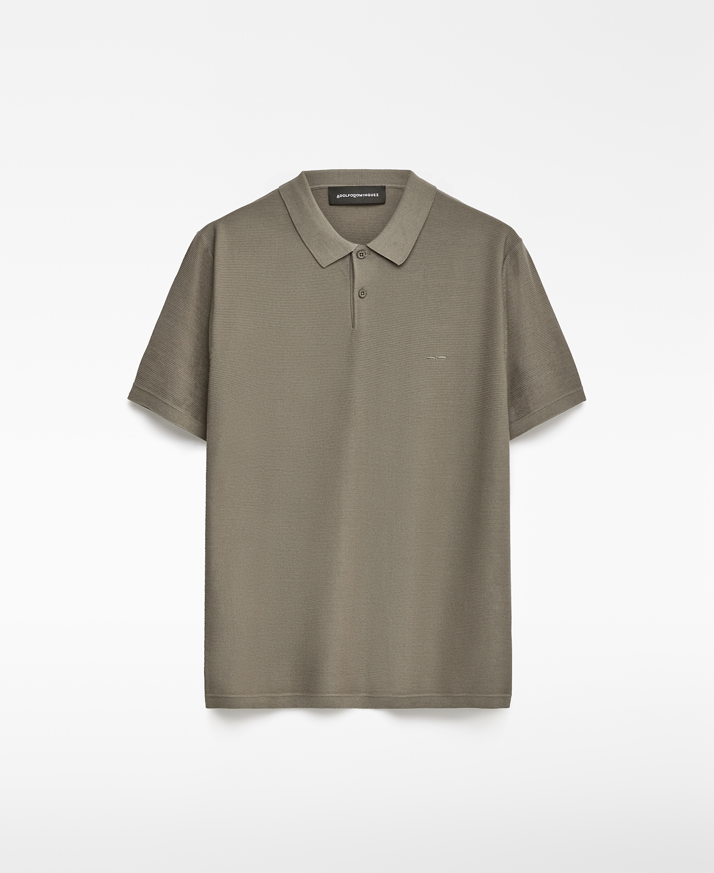 Cotton blend structured knit polo shirt man image number 4