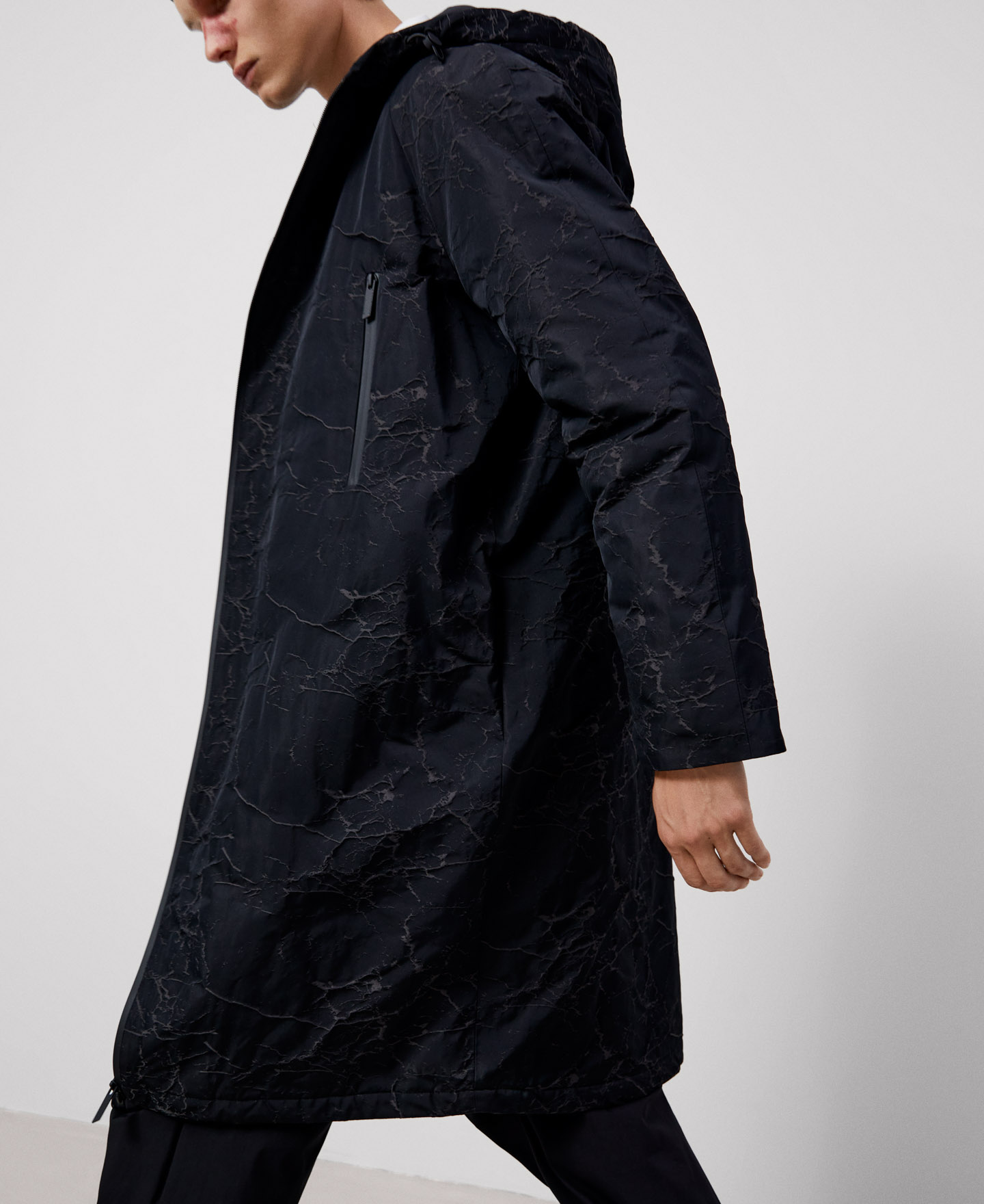 Crackle print parka image number 4