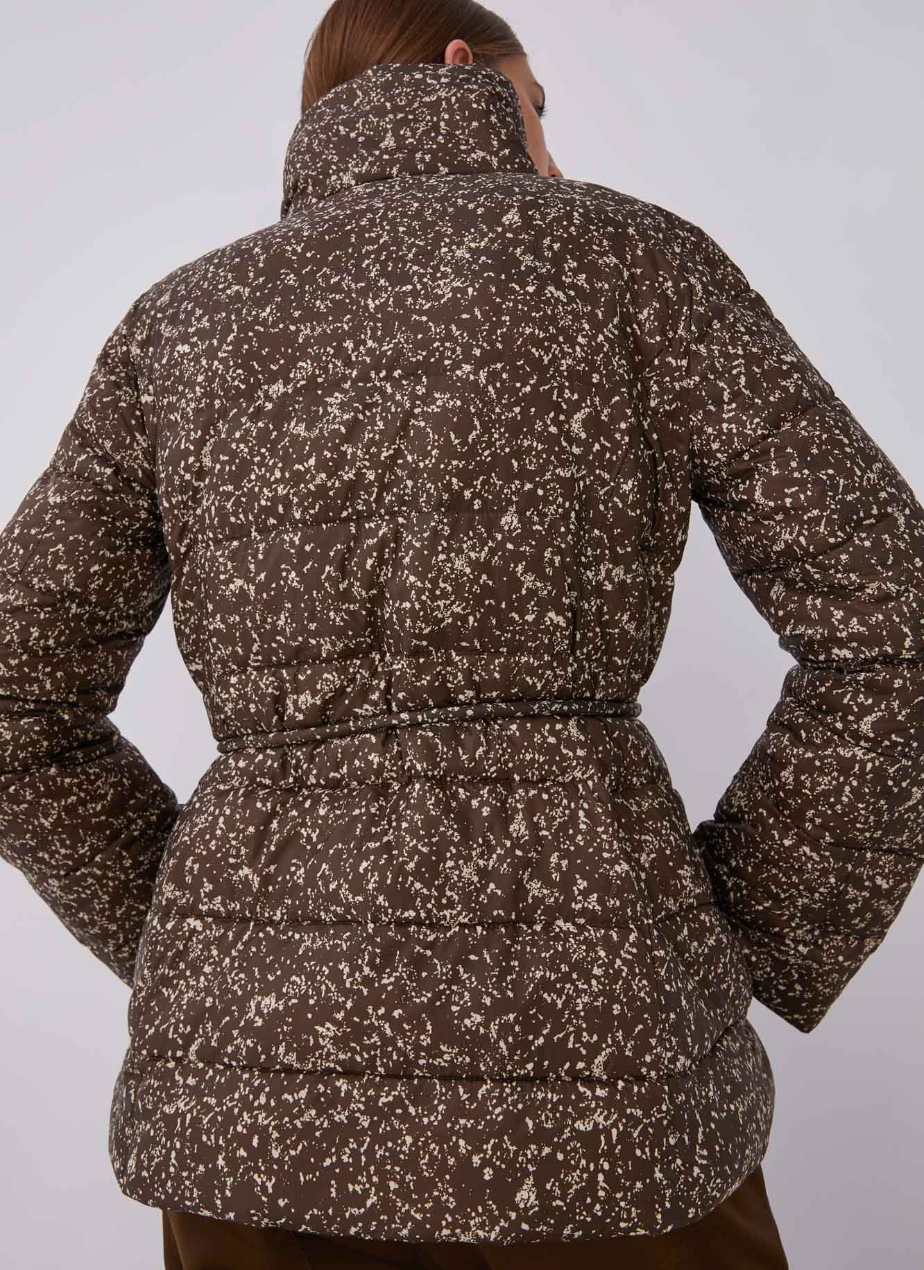 Printed puffer coat with print image number 2