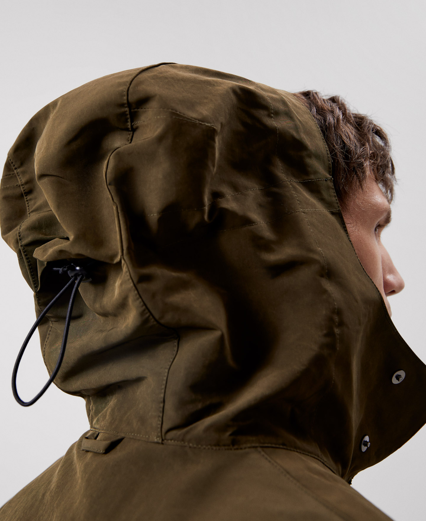 Recycled polyester short parka image number 3