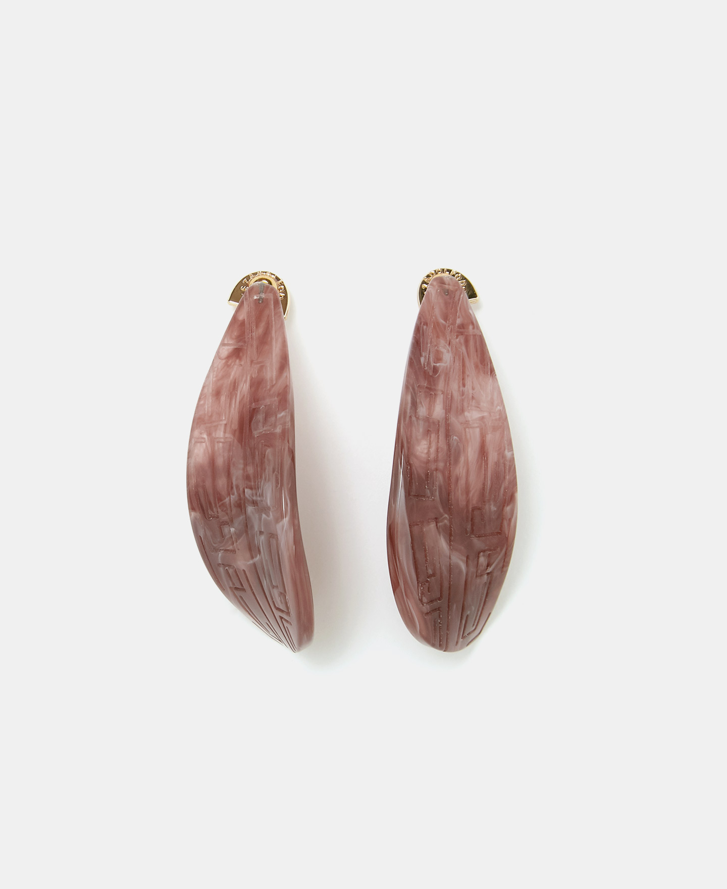 Resin labyrinth earrings image number 0
