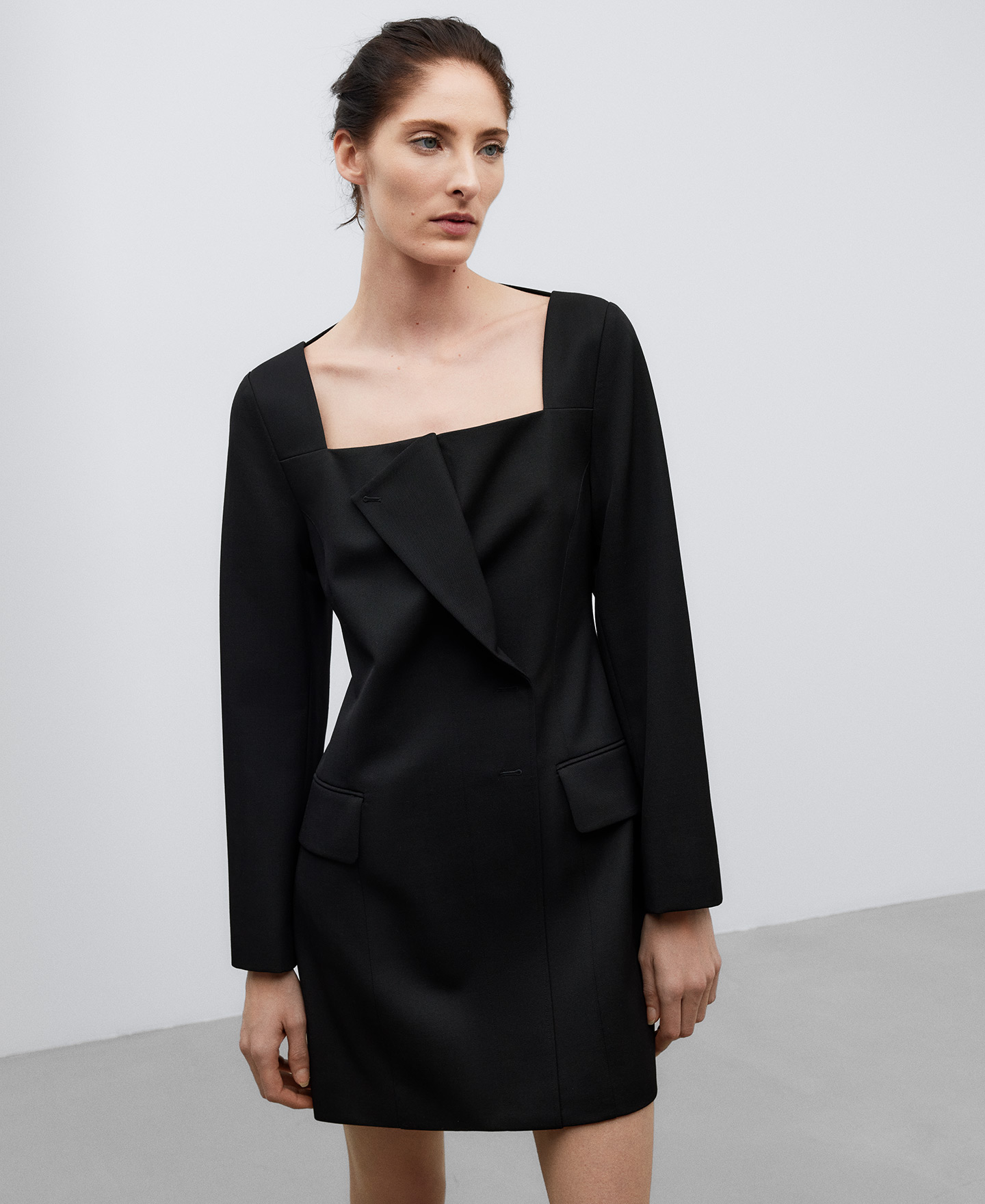 Black short dress woman image number 0