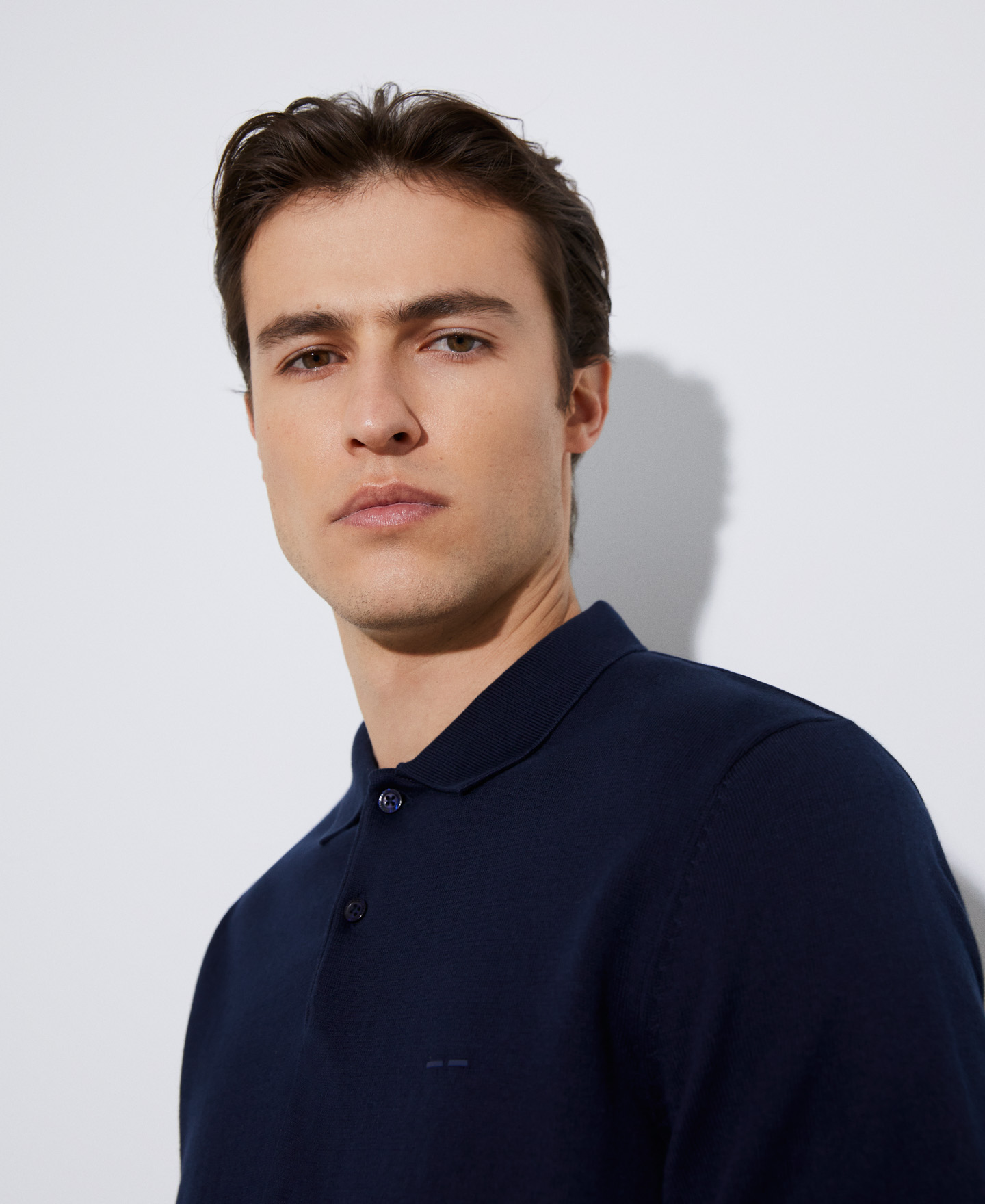 Two button polo shirt in cotton image number 3
