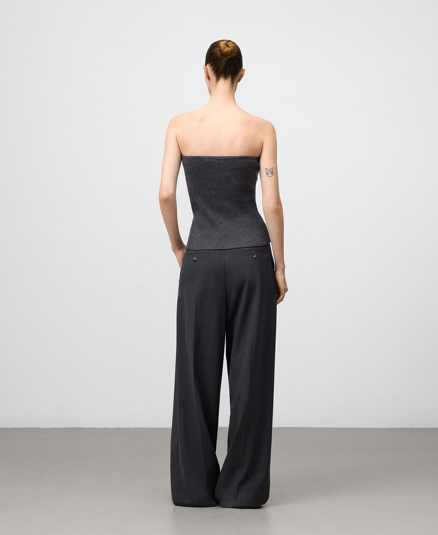 Merino wool tube top woman image number 2
