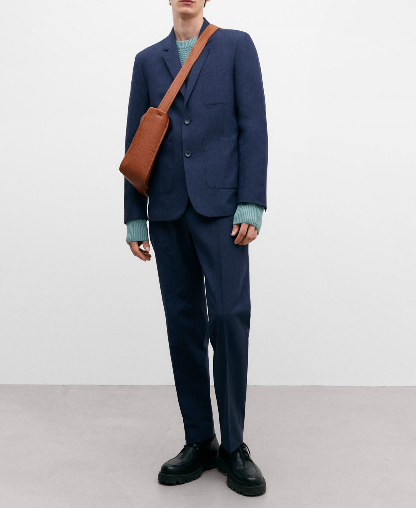 Linen and cotton tailored trousers image number 1