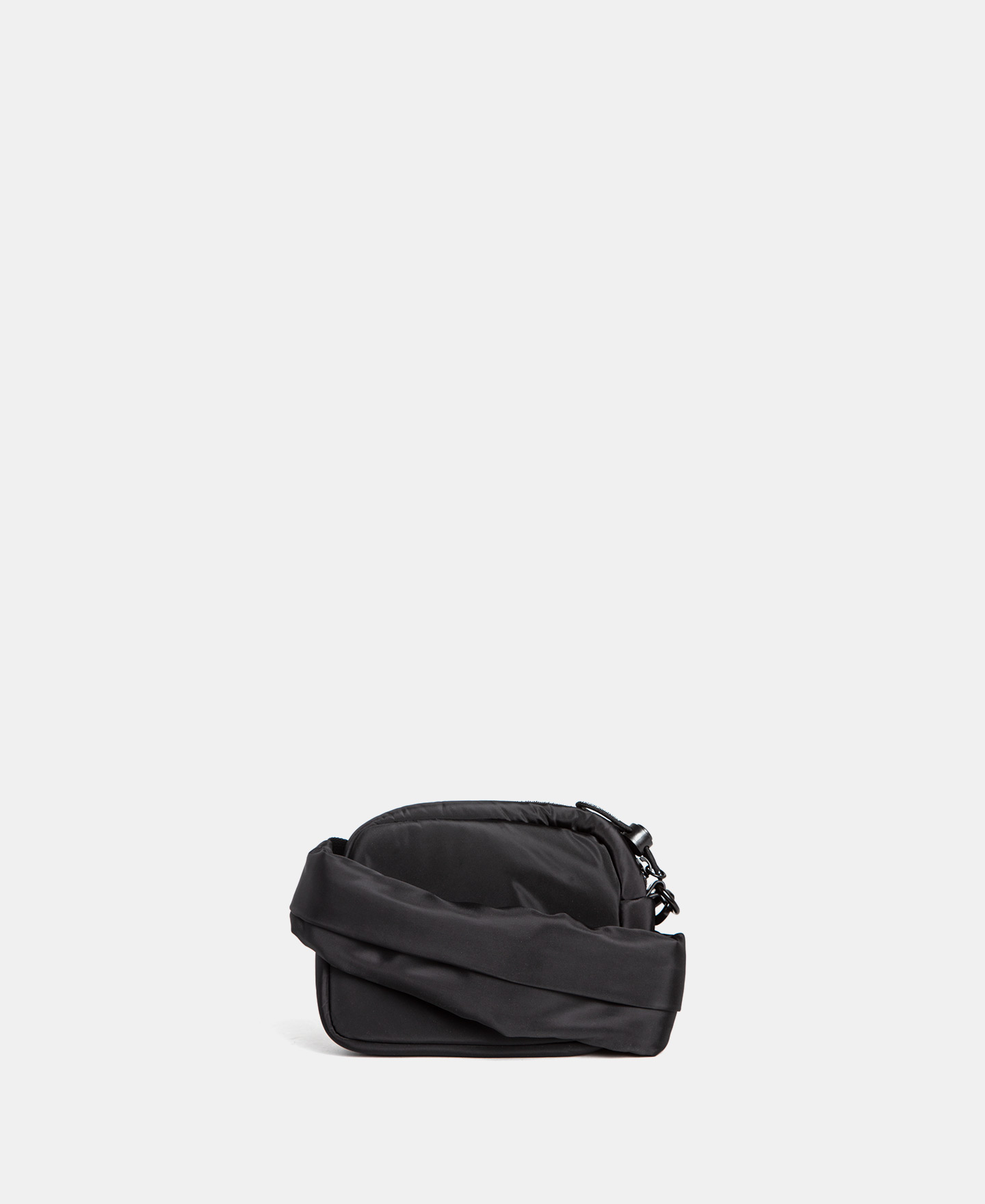 Square shoulder bag in quilted fabric image number 1
