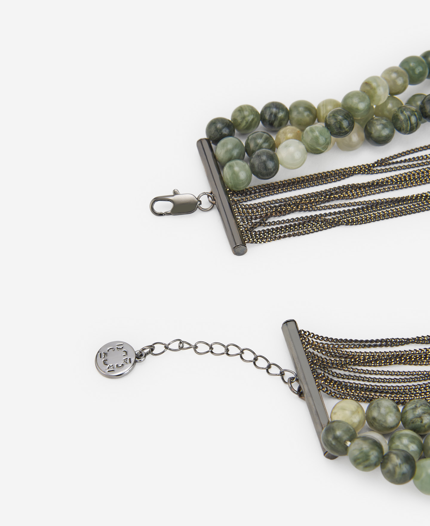 Collar cadenas finas piedra natural image number 2