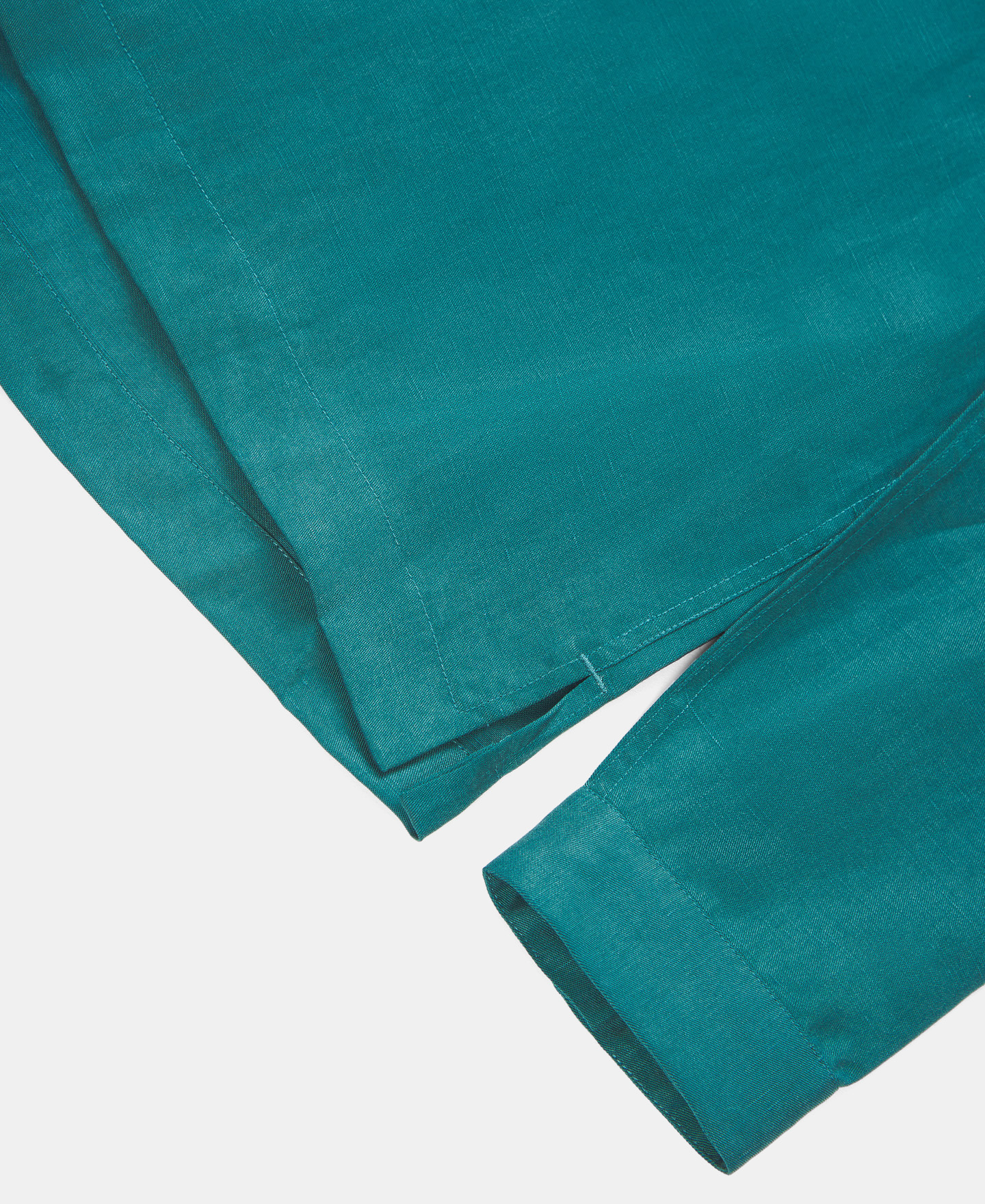 Lyocell and linen bowling collar shirt image number 6