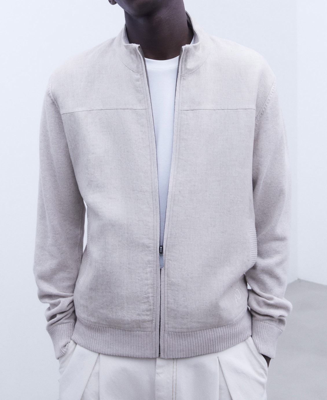 European linen cardigan image number 0