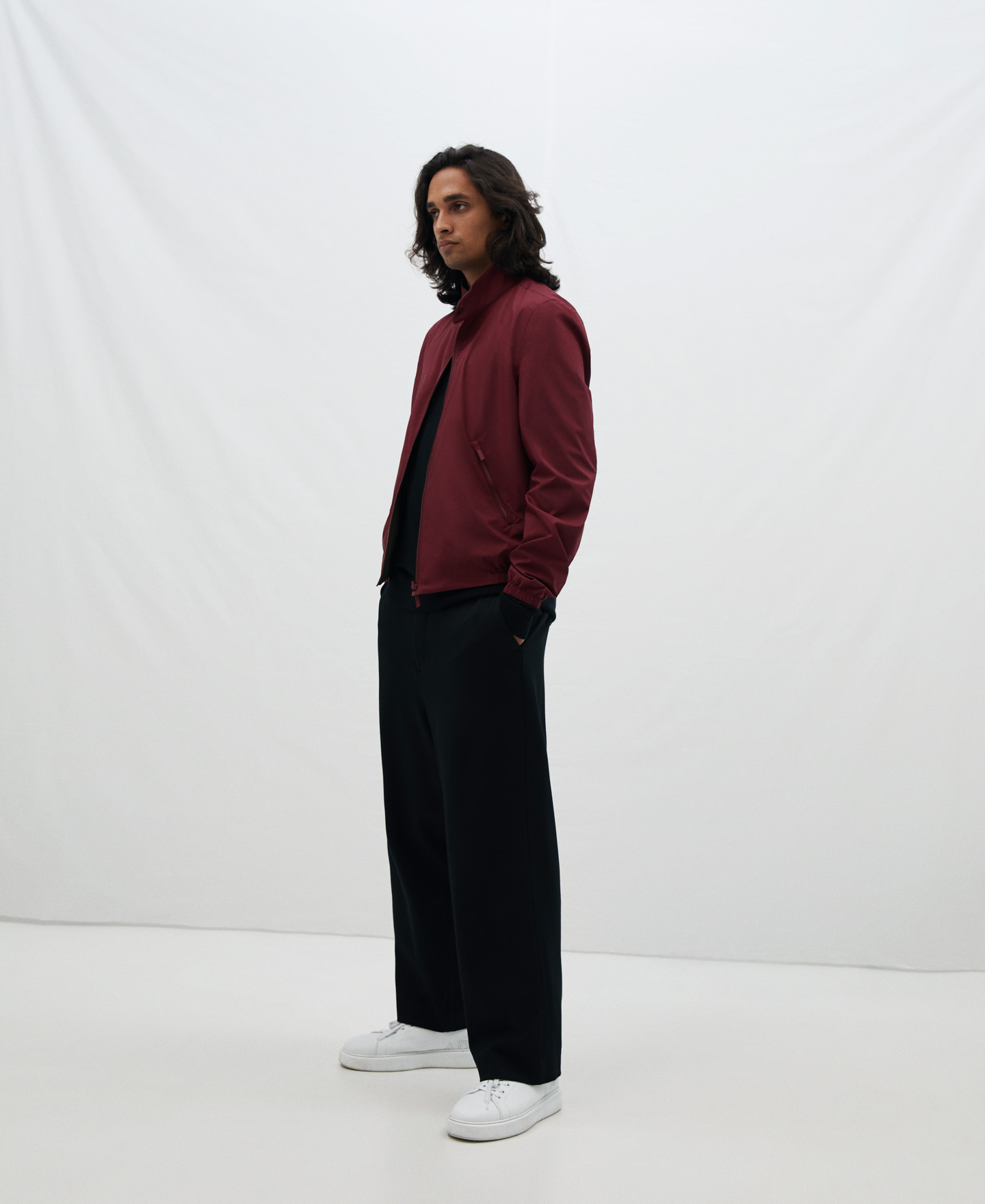 Mandarin collar reversible Harrington image number 1