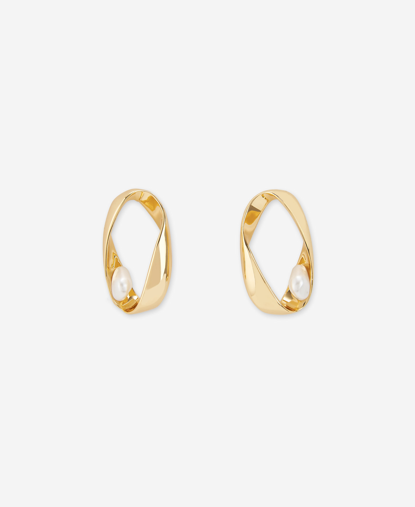 Synthetic pearl twist earring woman image number 0
