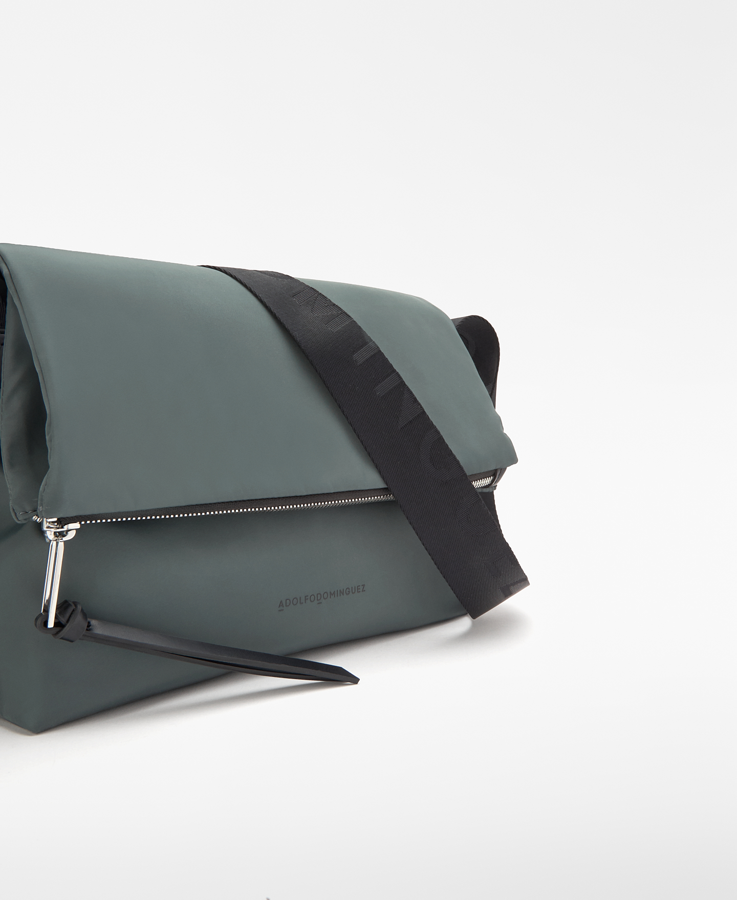 Fold-over flap medium nylon crossbody image number 2