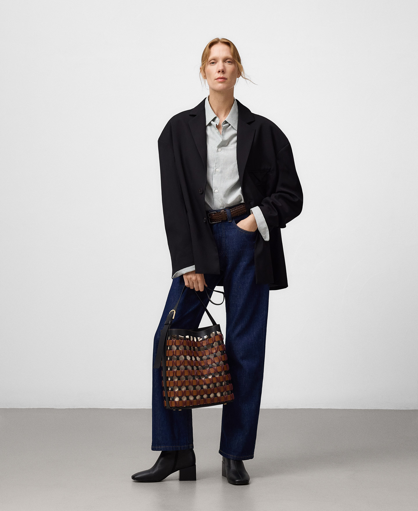 Horizonte large basket bag woman image number 5