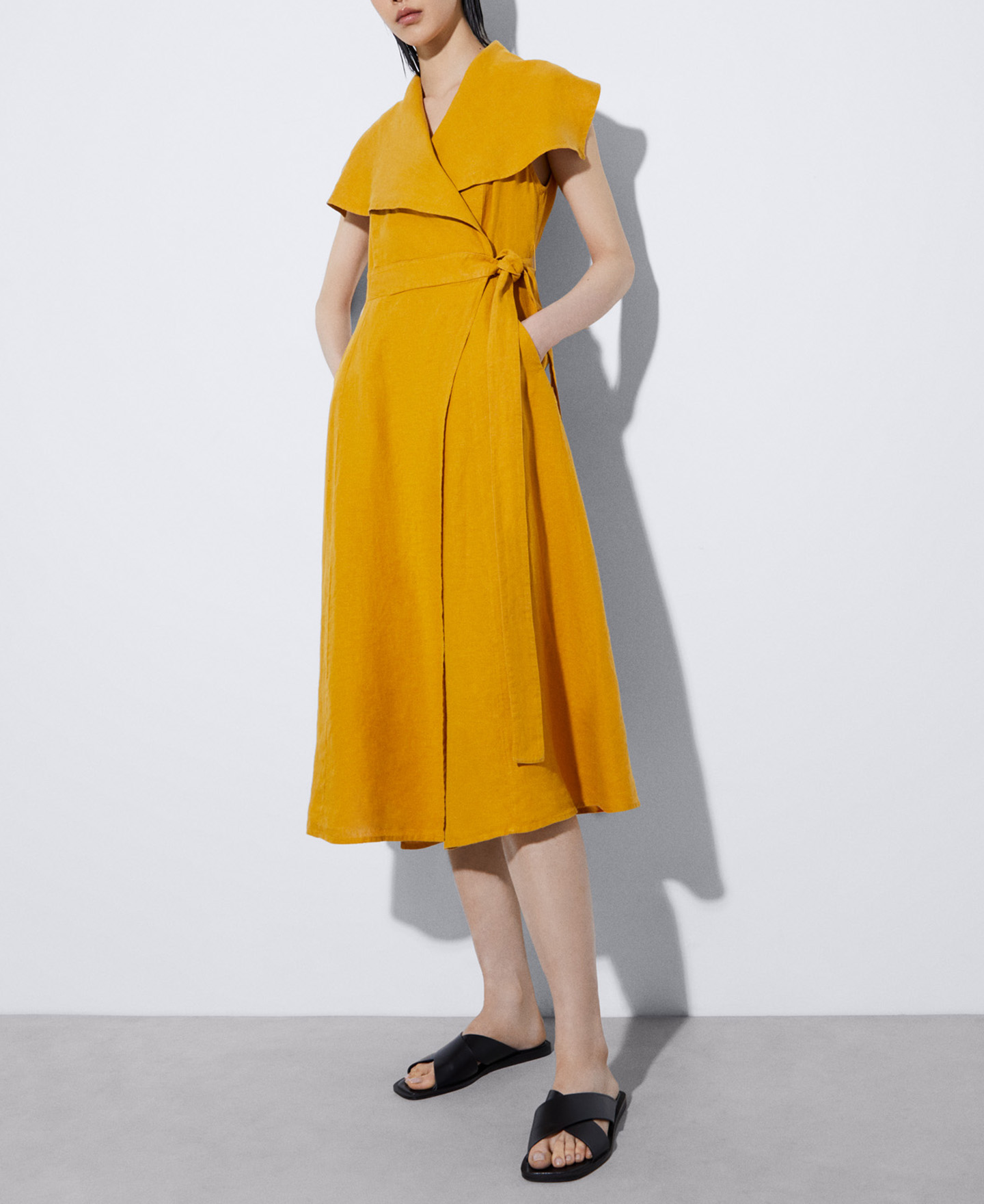 European linen midi dress image number 1