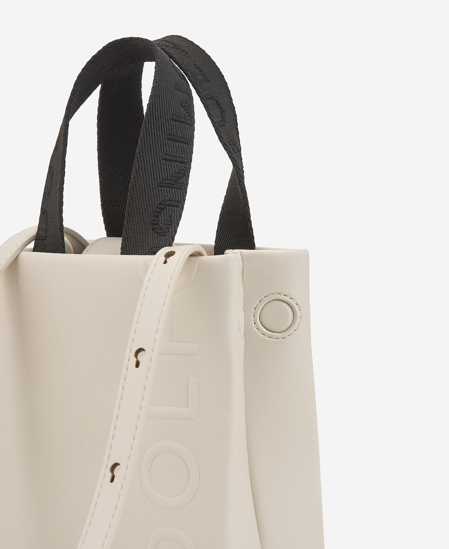 Bolso shopper pequeño blanco para mujer image number 2