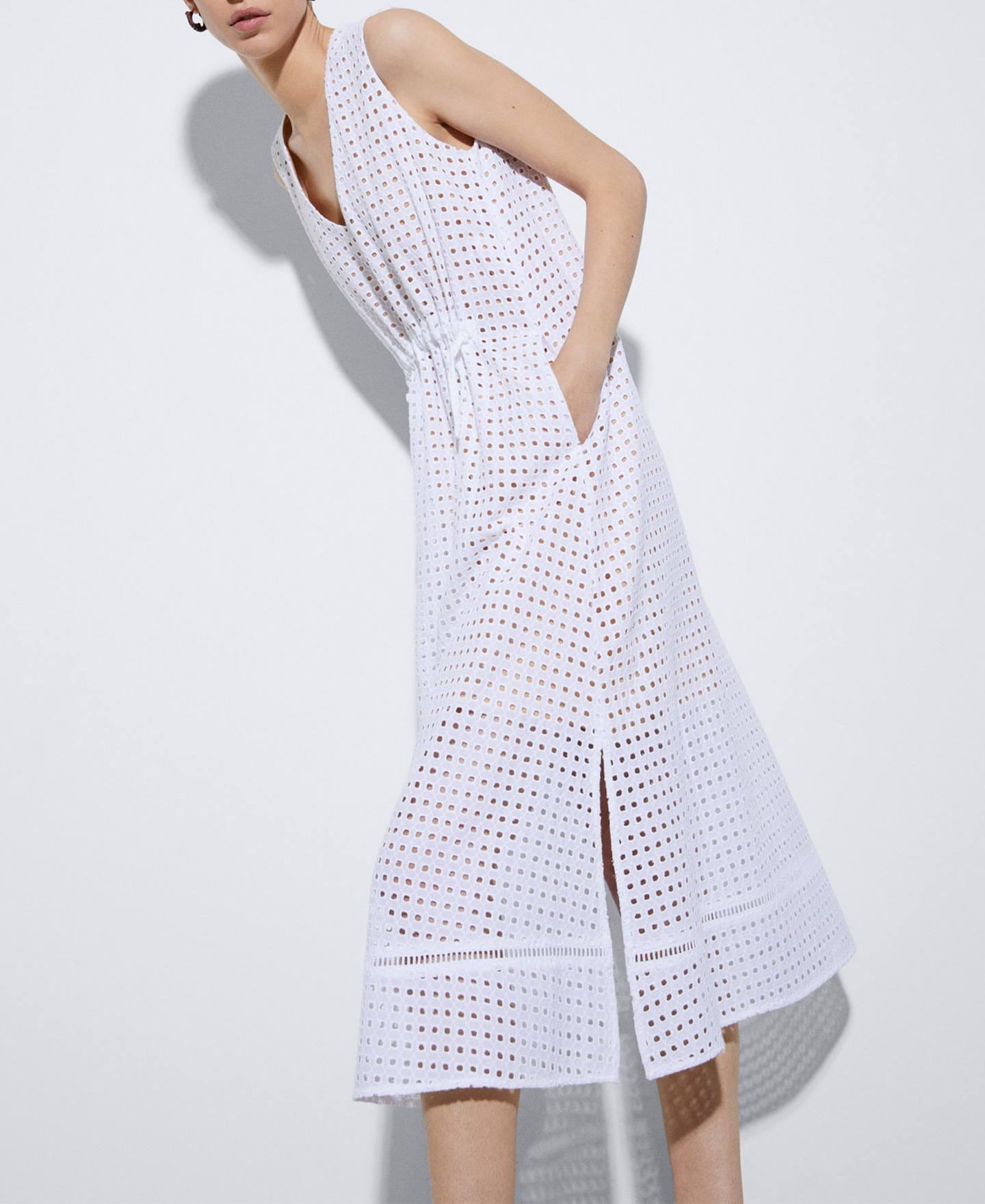 Waist gathered dress image number 3
