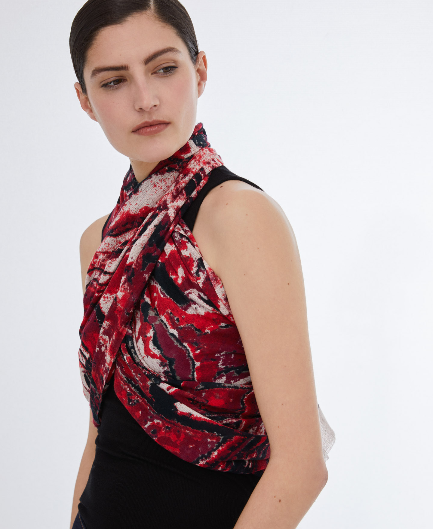 Watercolour organic cotton shawl image number 3