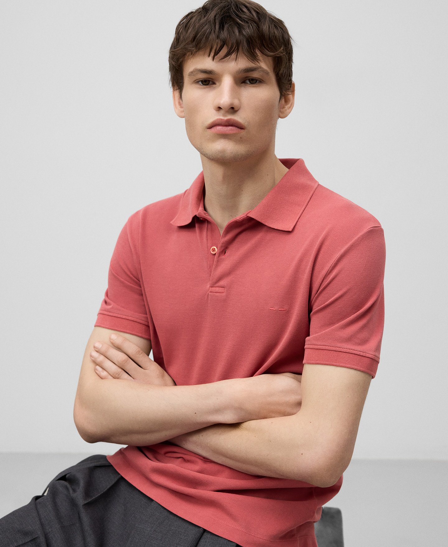Polo regular fit piqué algodón hombre image number 0