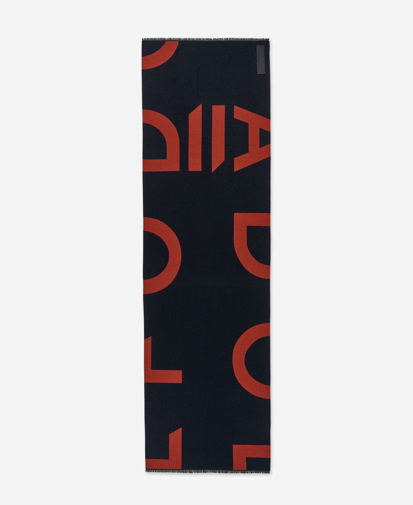 Jacquard maxi logo scarf for women image number 0