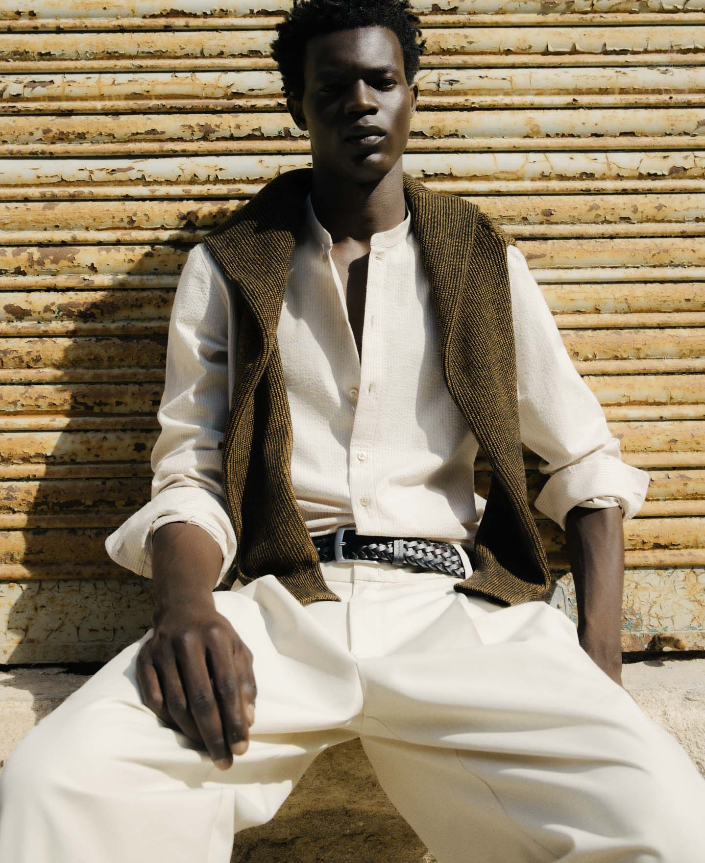 Braided responsible leather belt image number 3