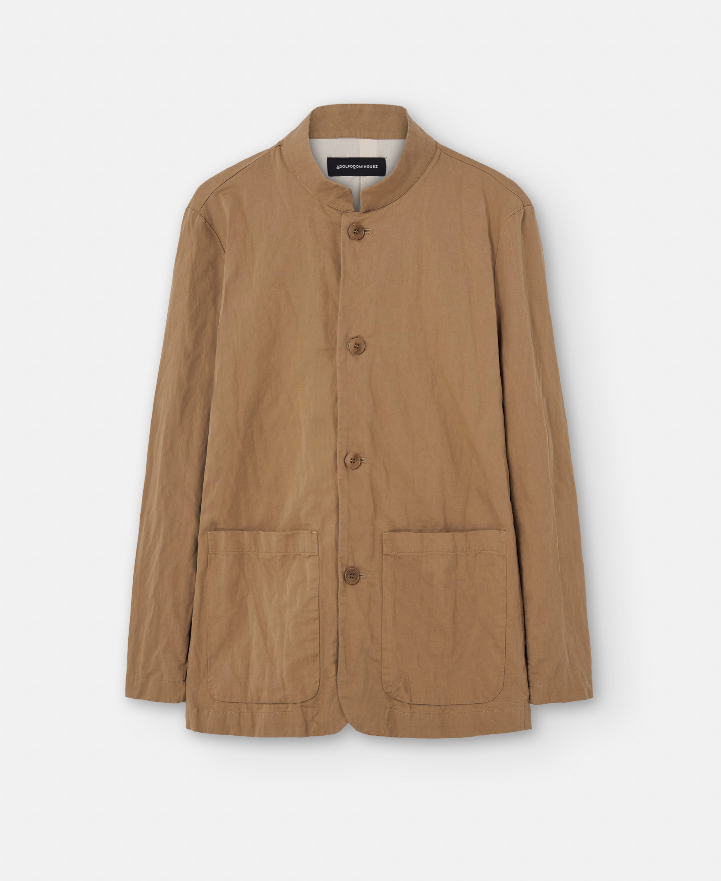 Mandarin collar four button blazer image number 4