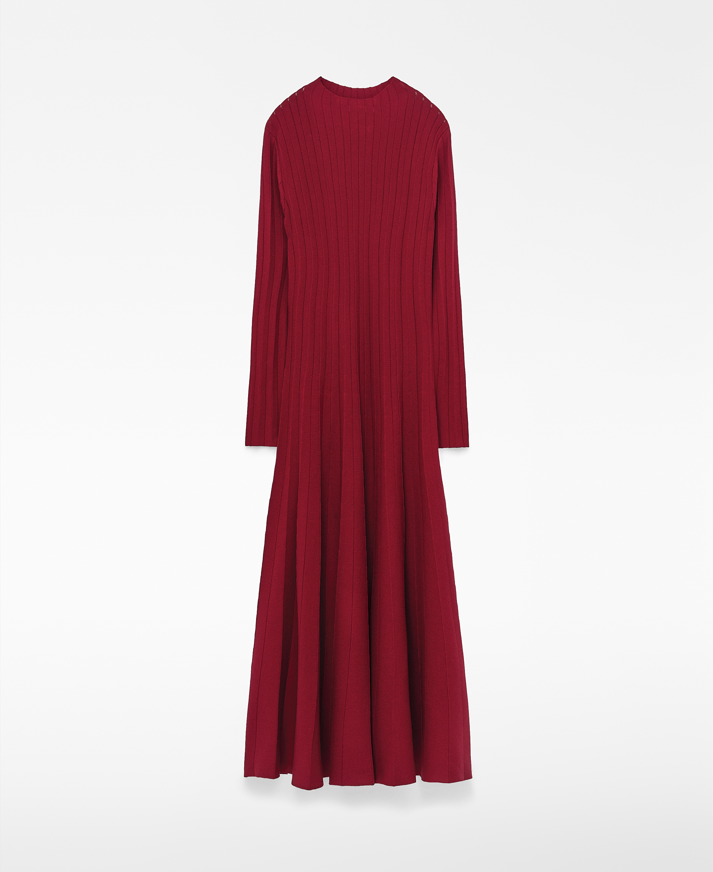 Perkins collar pleated knit dress image number 4