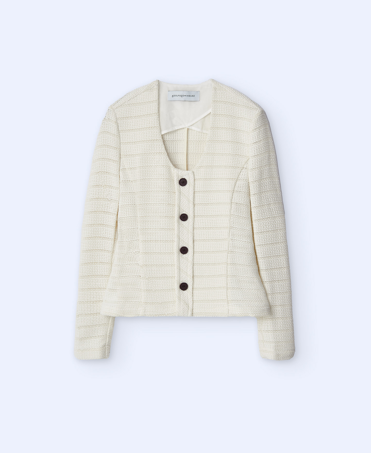 U-neckline short jacket. image number 0