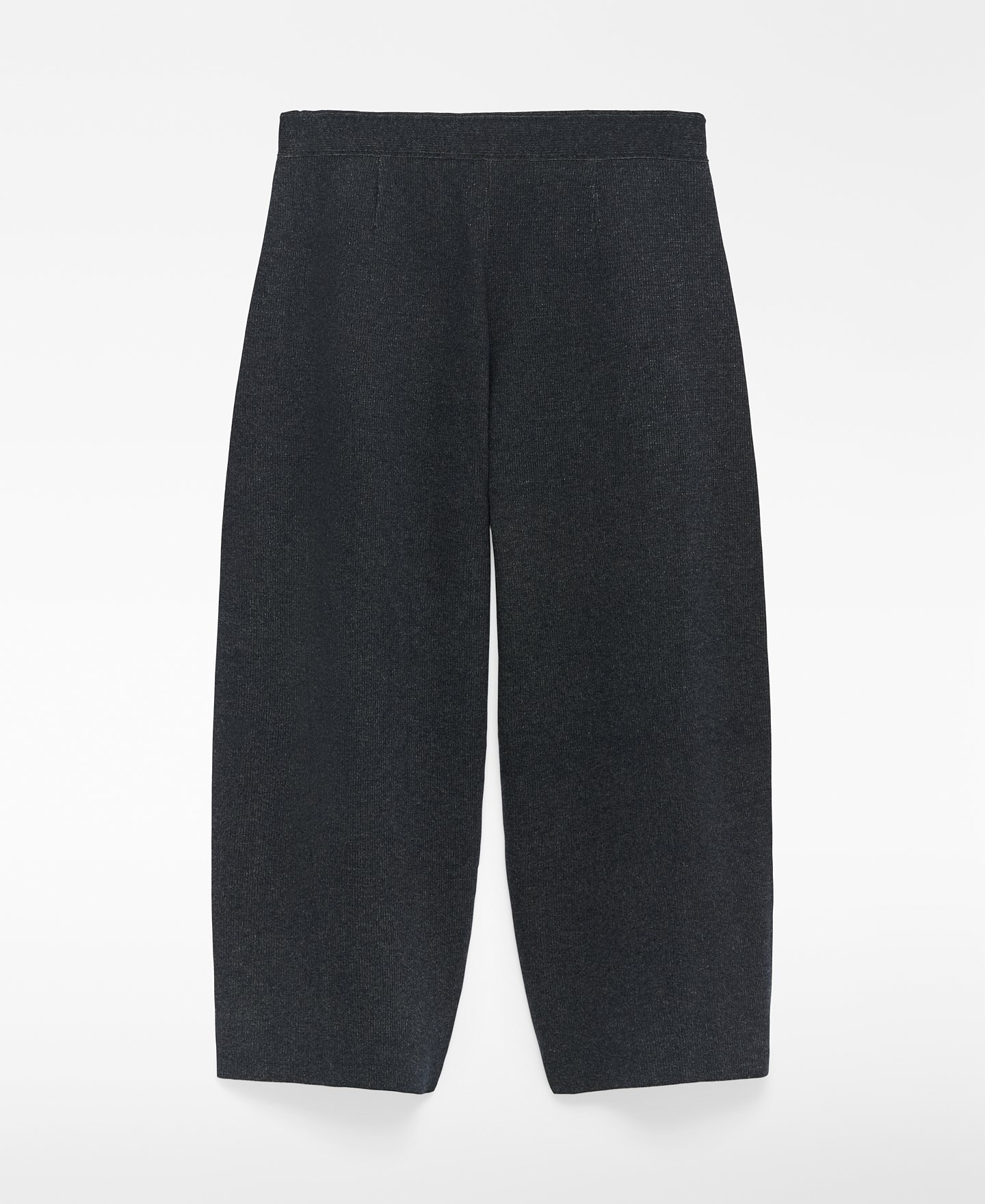 Knit barrel fit trousers man image number 5