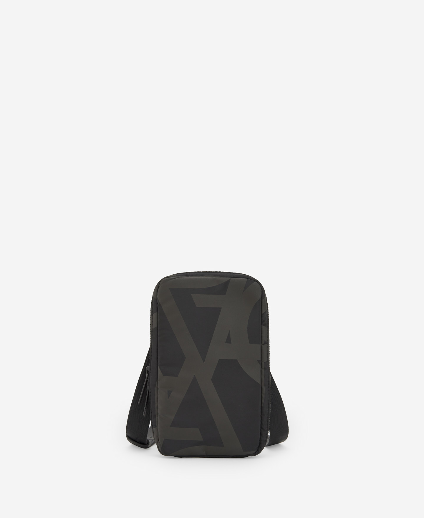 Black monogram print mobile phone holder image number 0